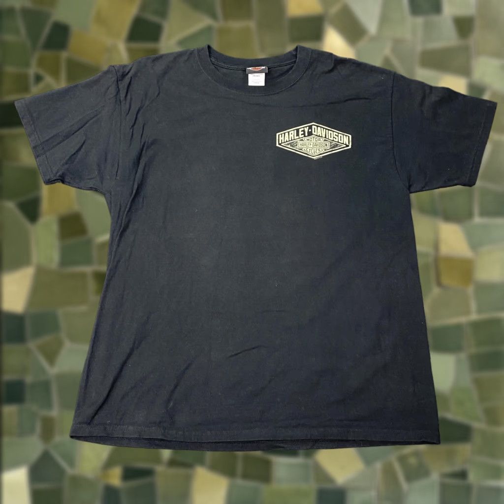 Harley Davidson Harley-Davidson Shirt Adult Large Black Graphic Print T-Shirt Crew Neck Short Sleeve Cotton Jersey Motorcycle Florida Alligator Mens Size US L / EU 52-54 / 3 - 1 Thumbnail