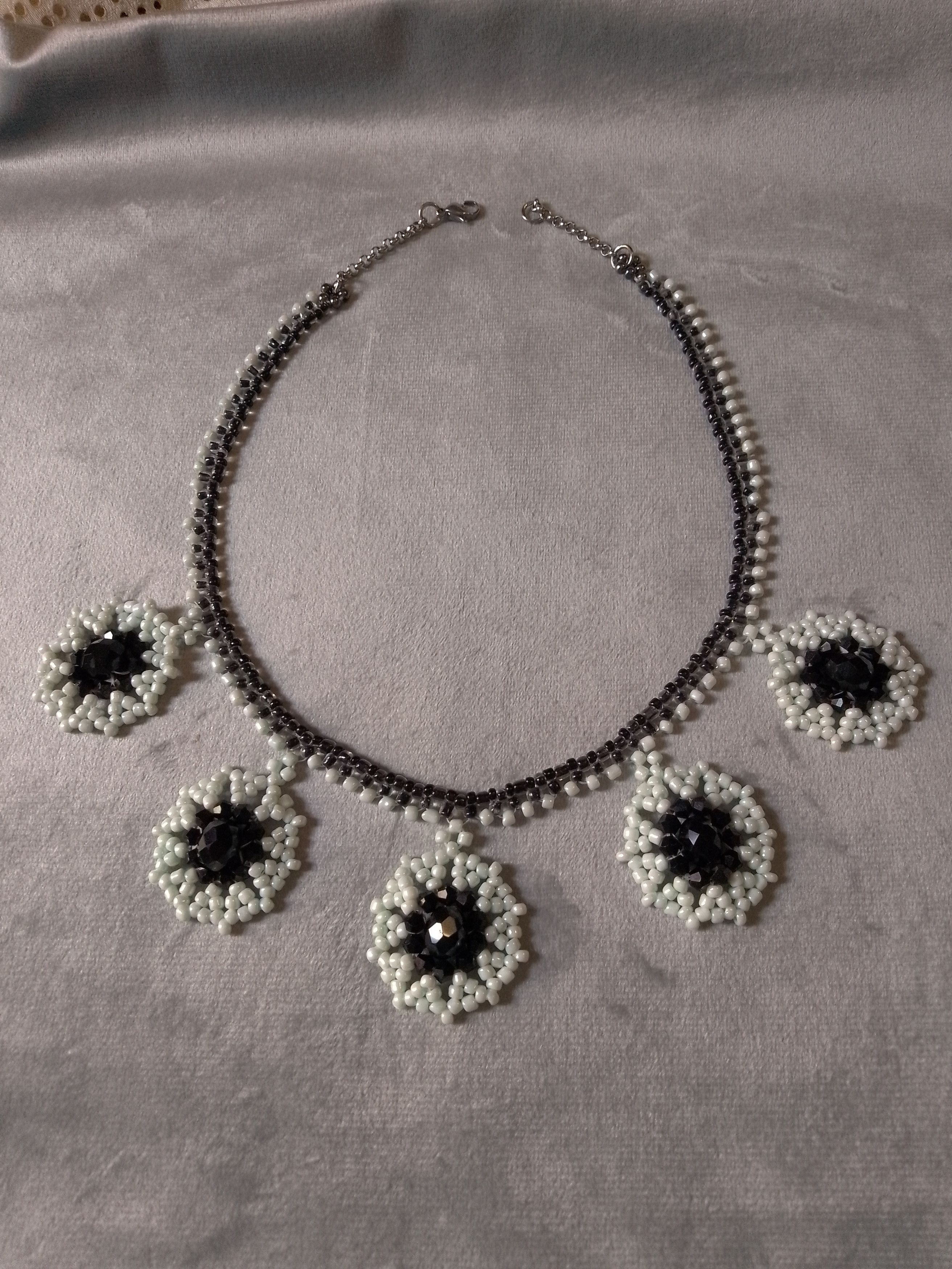 Handmade Black Necklace choker Multi pendant Gothic Size ONE SIZE - 5 Thumbnail