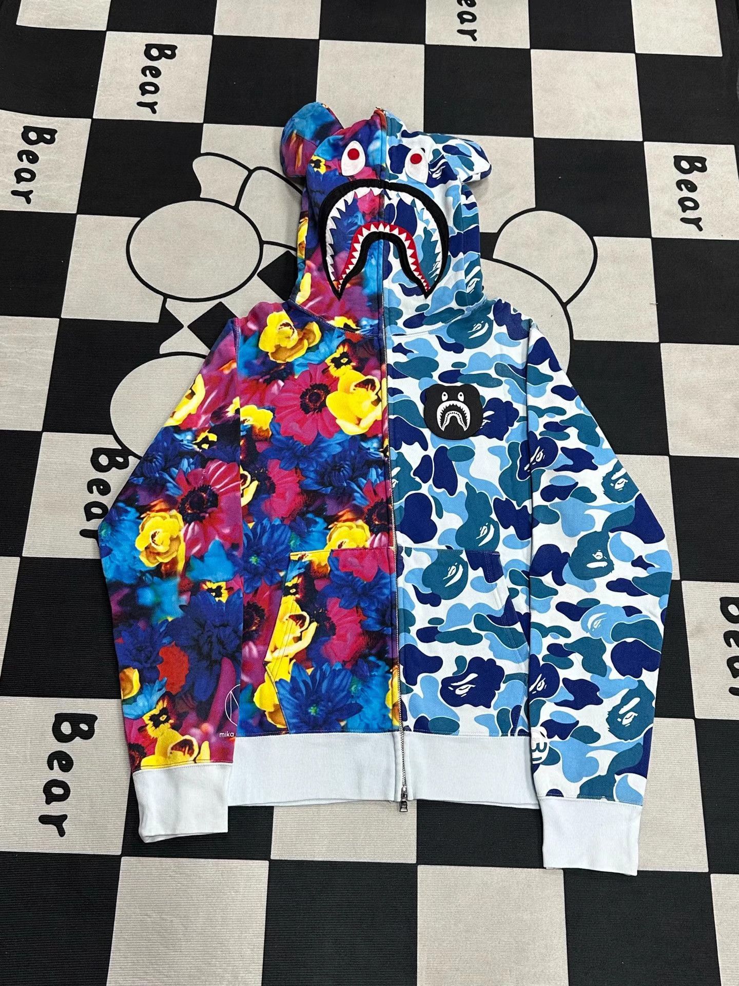 Bape Blue Shark Graphic Zip-Up Hoodie Size US L / EU 52-54 / 3 - 1 Thumbnail