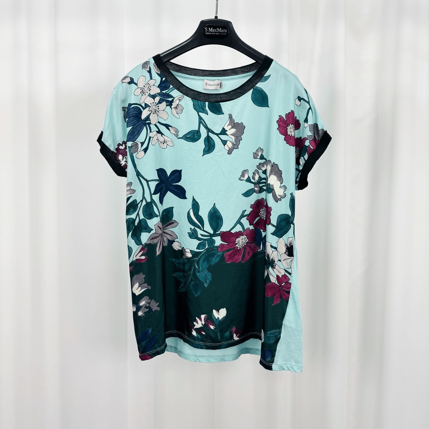 Moncler Moncler Silk Floral Embroidery Logo Short Sleeve Size L / US 10 / IT 46 - 1 Thumbnail