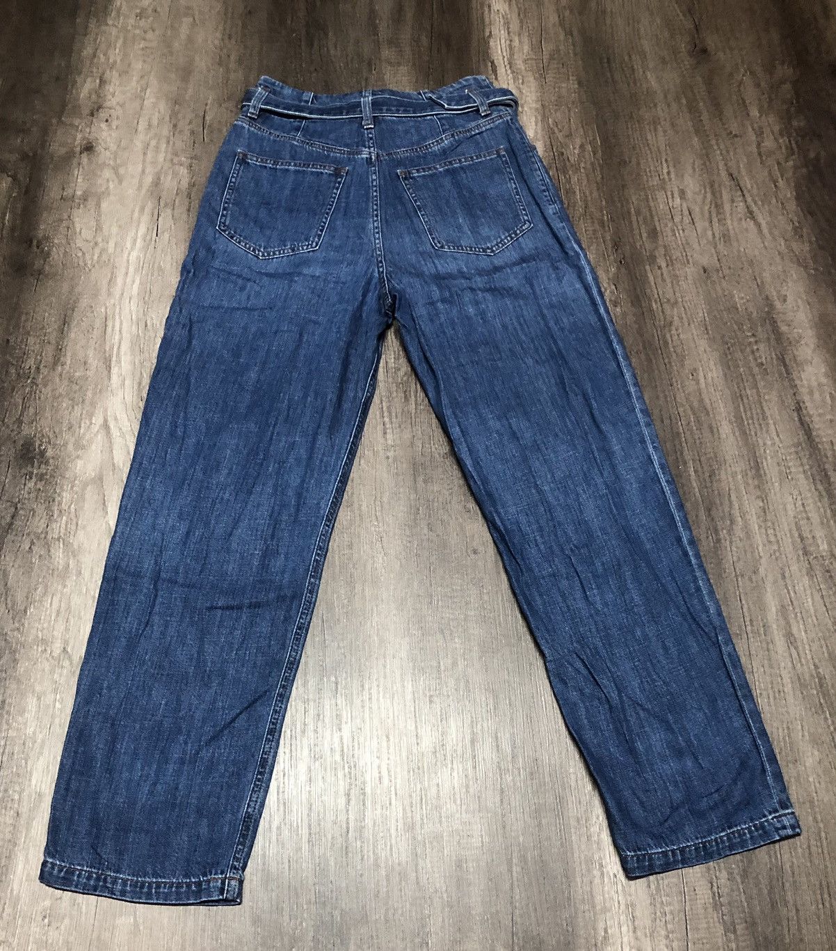 Japanese Brand × Uniqlo × Vintage Uniqlo Jeans Fit Relaxed Style Tapered With Belt (unisex) Size 28" / US 6 / IT 42 - 21 Thumbnail