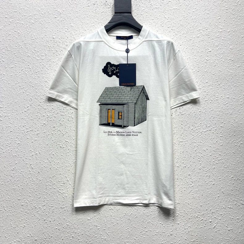 Louis Vuitton Louis Vuitton Note Log House Printed Short Sleeve Size US S / EU 44-46 / 1 - 1 Thumbnail