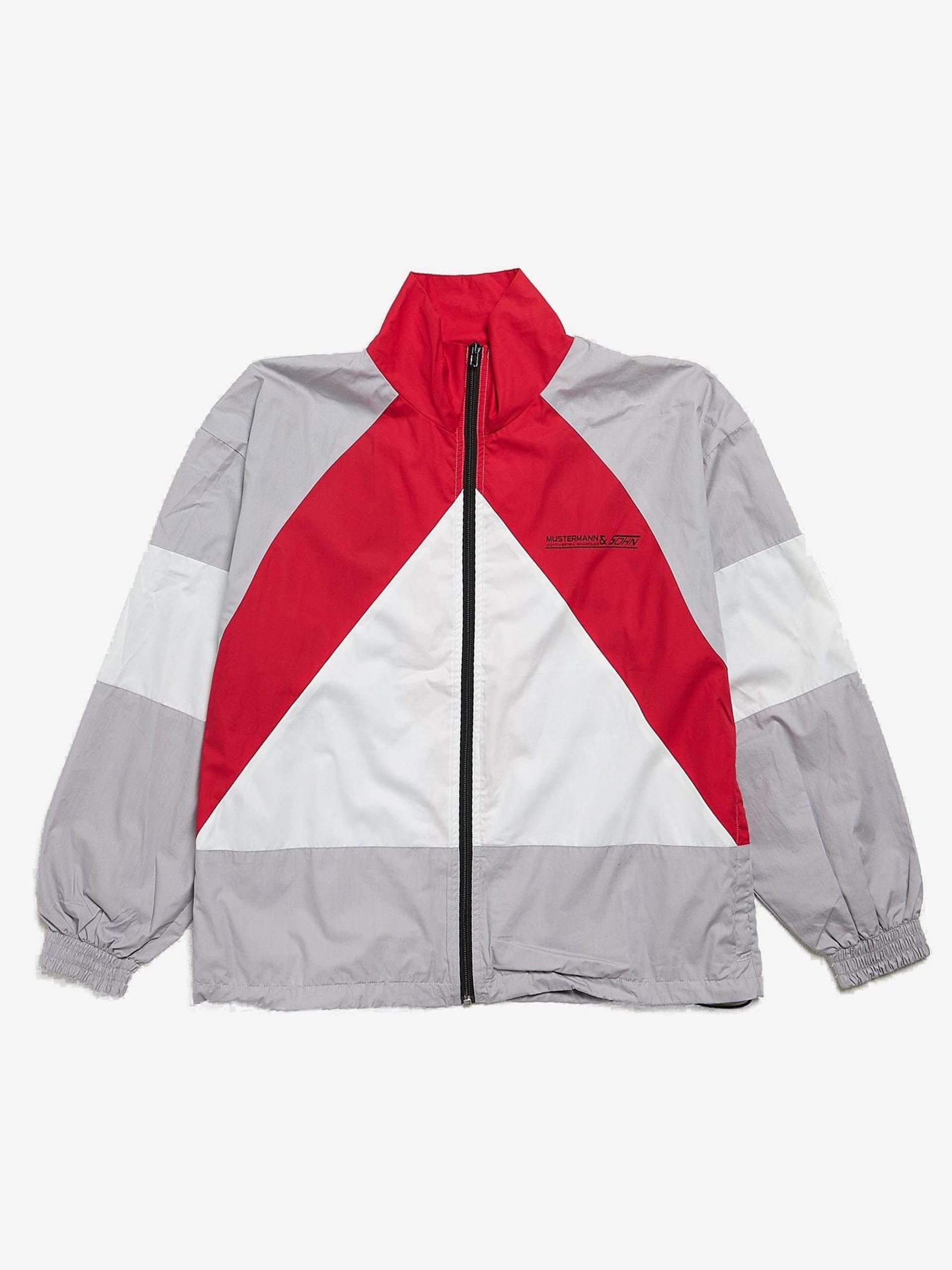 image of Vetements White Gray And Red Zipped Jacket in Grey, Men's (Size XS)