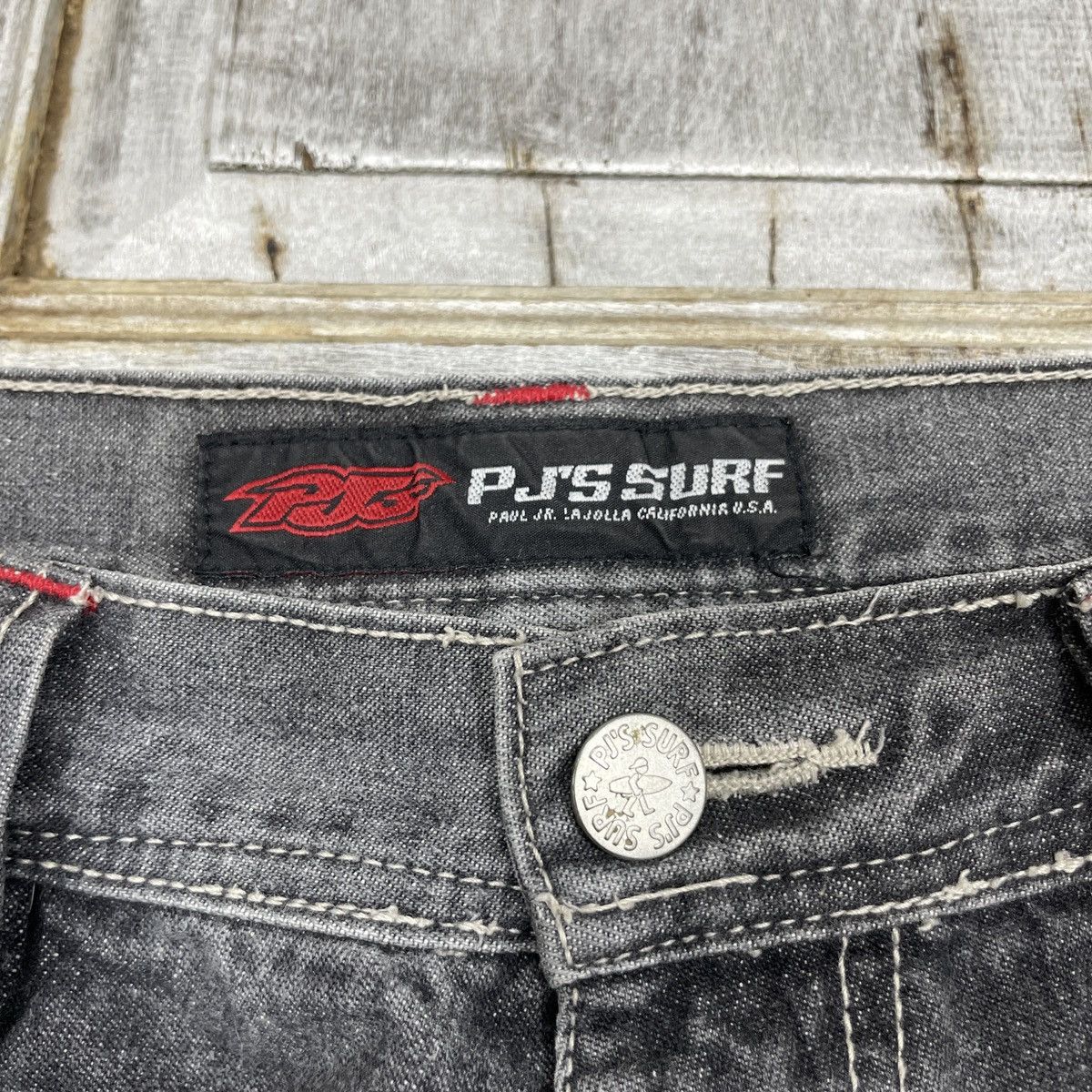 Japanese Brand × Vintage Vintage PJS Surf Cargo Grey Baggy Pants Size US 30 / EU 46 - 15 Thumbnail