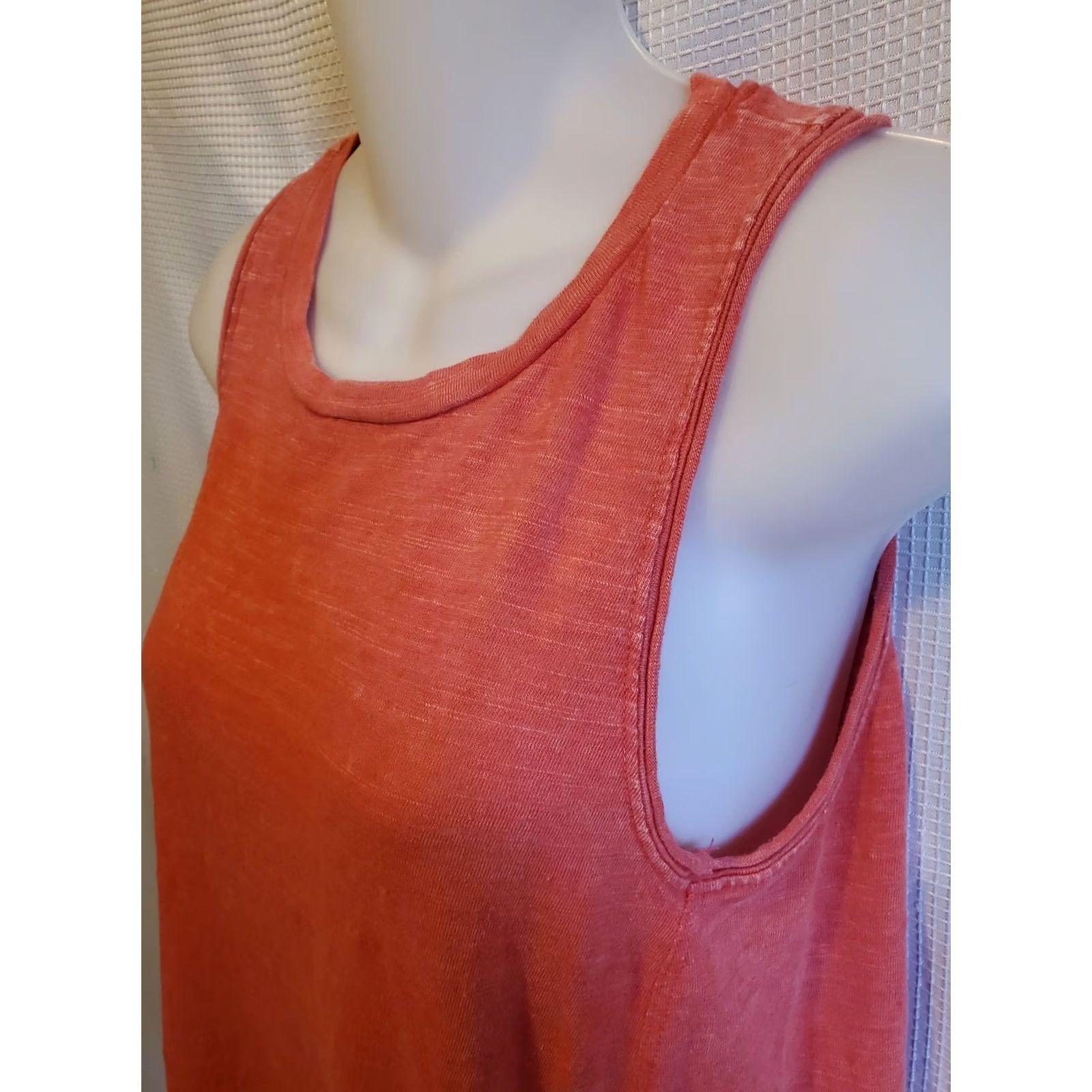 Vintage Maeve Tank Top Light Red Women’s Size Small Tie Side Burnout Jersey Size S / US 4 / IT 40 - 3 Thumbnail