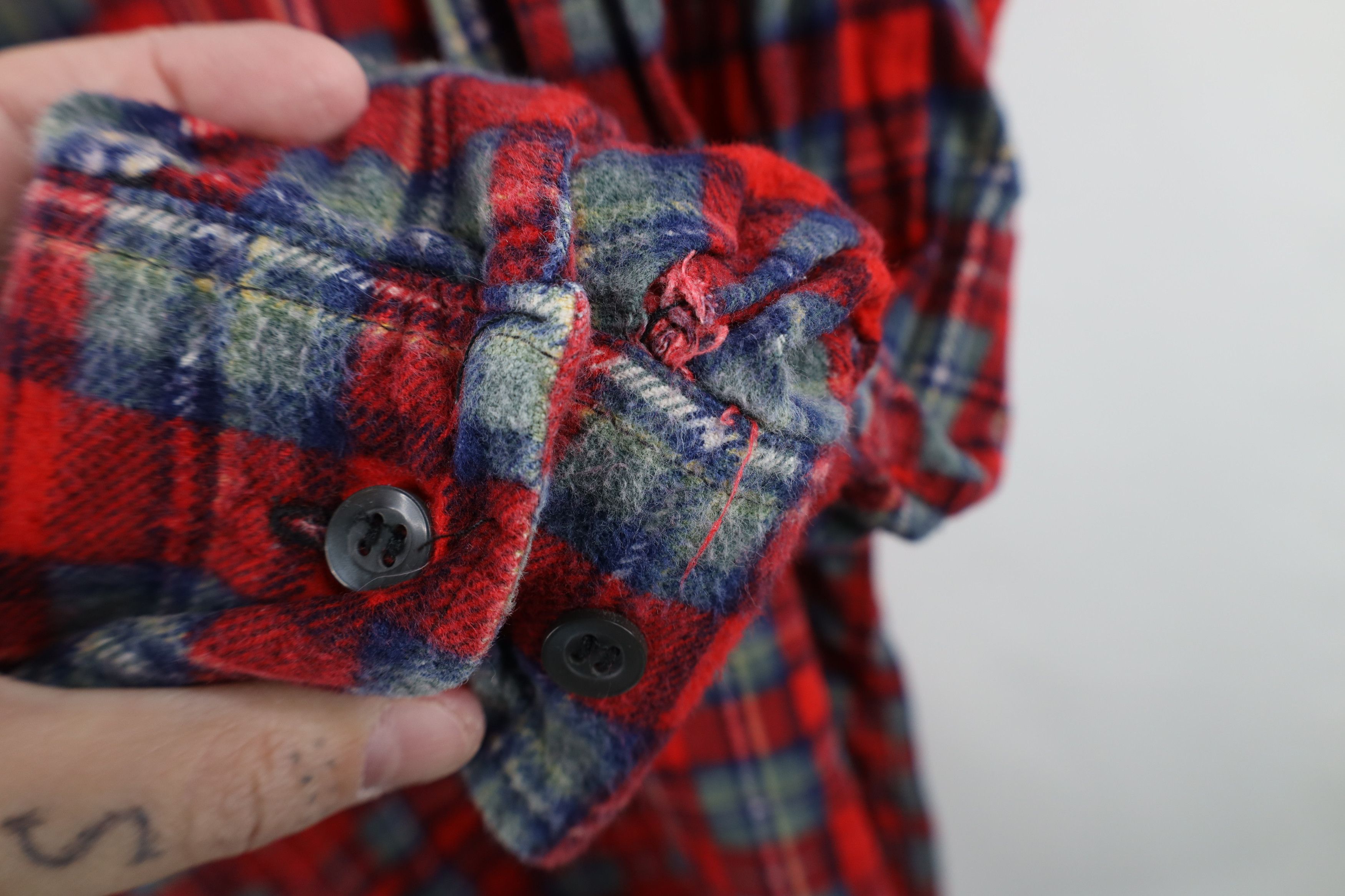 Dickies Vintage 70s Dickies Pocket Flannel Button Shirt Red Plaid Size US XXL / EU 58 / 5 - 6 Thumbnail