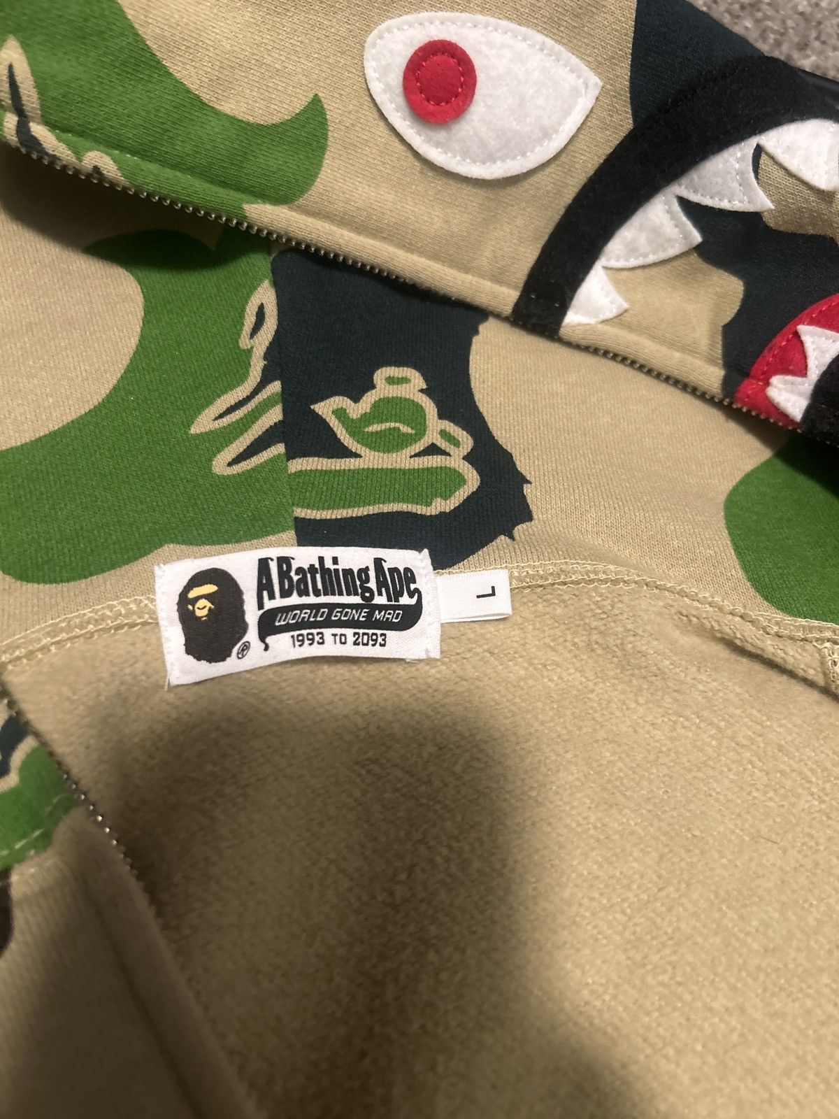 Bape Def Camo Shark Full Zip Hoodie Size US L / EU 52-54 / 3 - 5 Thumbnail