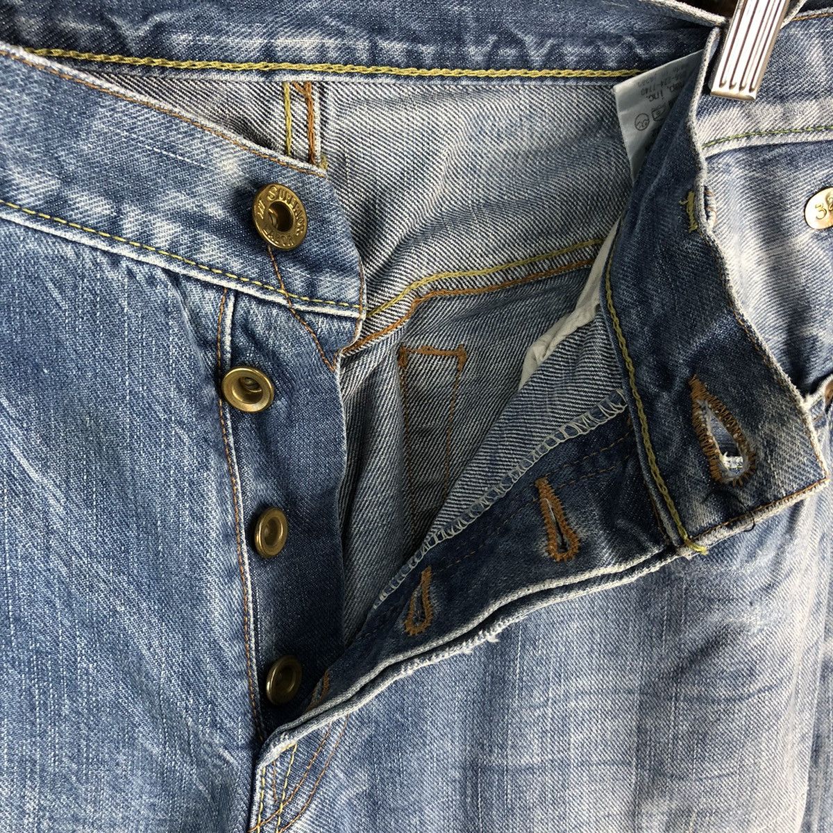 The Superior Labor DL The Superior Labor selvedge Distressed Denim Pants #A2445 Size US 32 / EU 48 - 14 Thumbnail