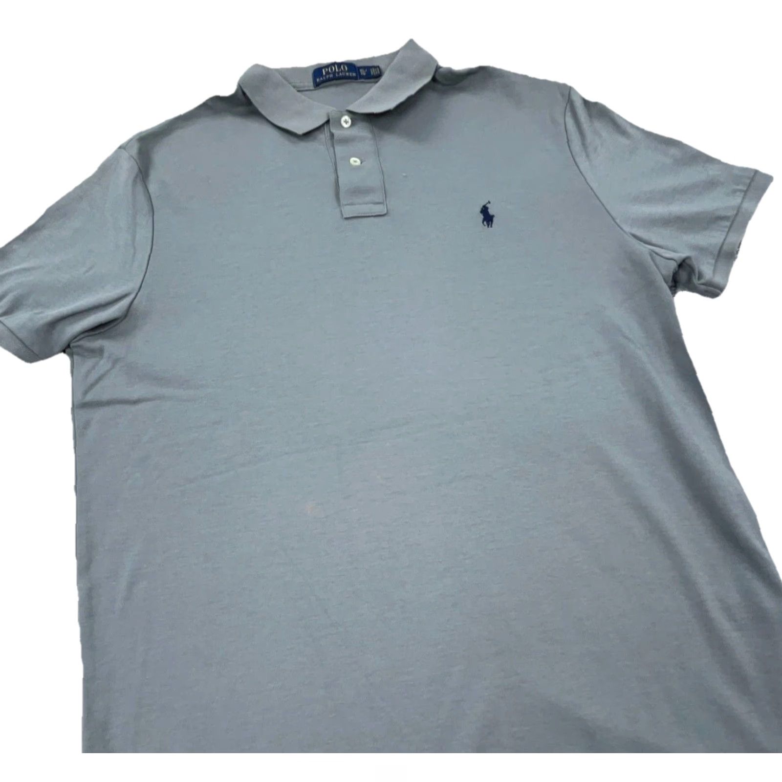Polo Ralph Lauren Ralph Lauren Polo Shirt Men XL Gray Blue Pony Fine Soft Cotton Golf Preppy Size US XL / EU 56 / 4 - 5 Thumbnail