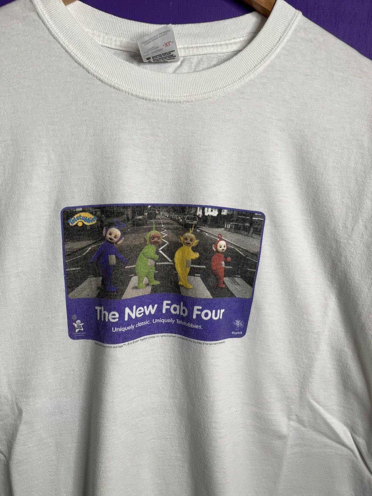 Vintage Vintage 2001 Teletubbies the Fab Four t-shirt Size US XL / EU 56 / 4 - 3 Thumbnail