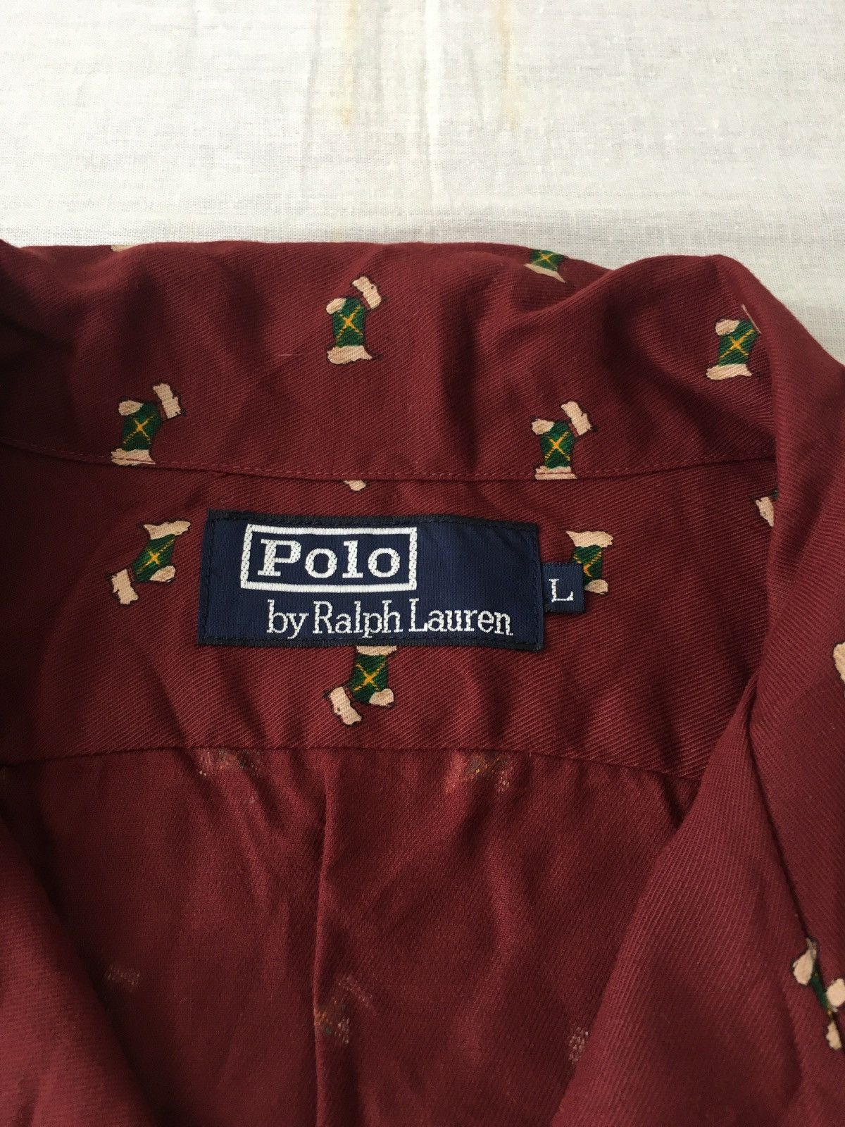 Polo Ralph Lauren Vintage Polo Ralph Lauren Atomic Dog Motif Polynosic Shirts Size US L / EU 52-54 / 3 - 9 Thumbnail