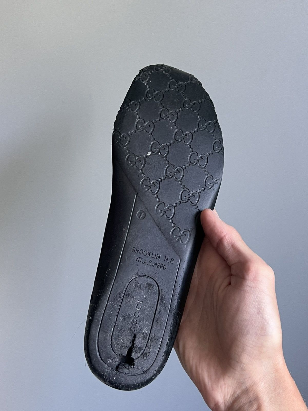 Gucci Gucci Vintage Monogram Graphite GG Leather Sneakers Size US 9.5 / EU 42-43 - 14 Thumbnail