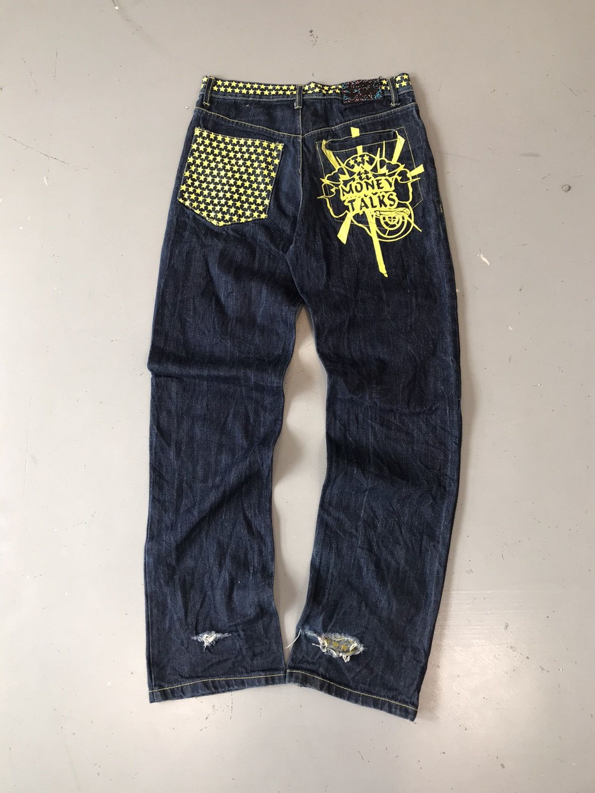 JNCO × Southpole × Vintage Vintage crazy money talks embroidered denim Size US 32 / EU 48 - 2 Thumbnail