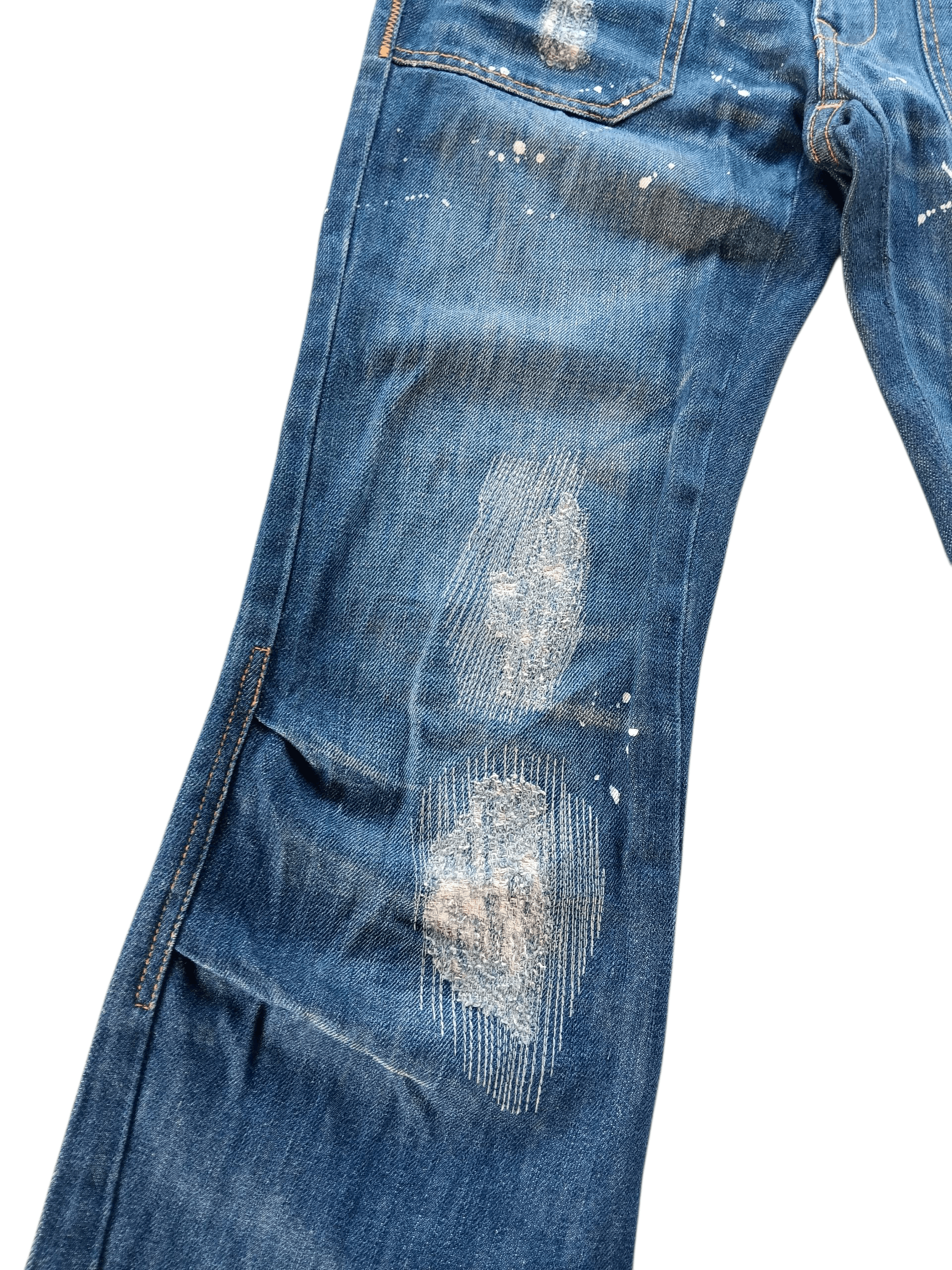 Vintage Big train boro stich flared low rise vintage jeans Size US 28 / EU 44 - 4 Thumbnail