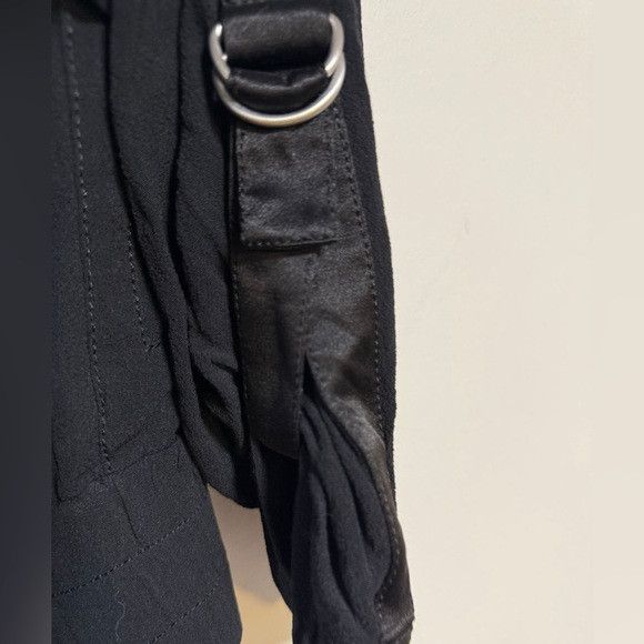 Vince Vince Black Button-Front Jacket w Satin Trim & D-Ring Sz S Size S / US 4 / IT 40 - 9 Thumbnail