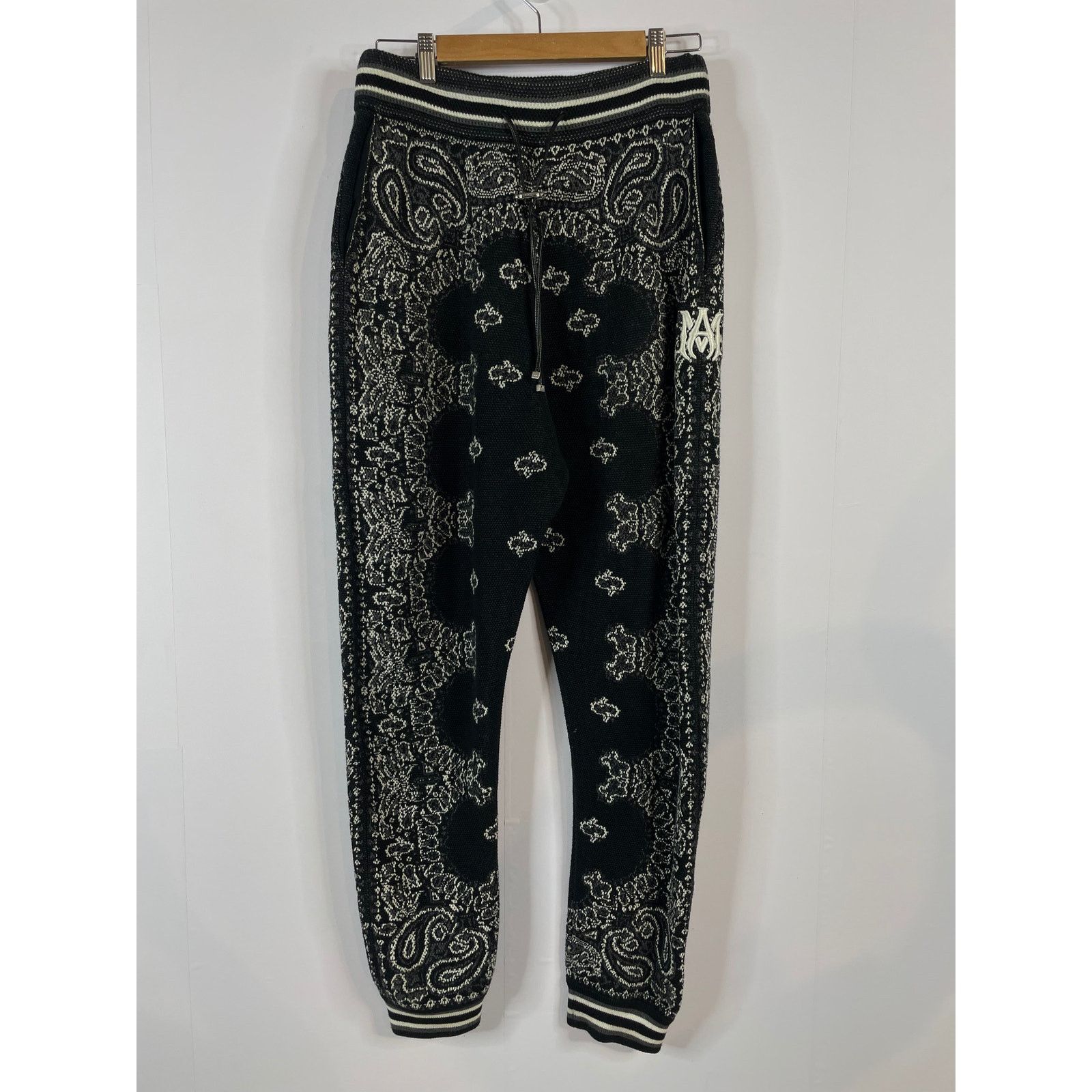 Amiri Amiri Knit Paisley Sweats Black Used Small Size US 30 / EU 46 - 6 Thumbnail