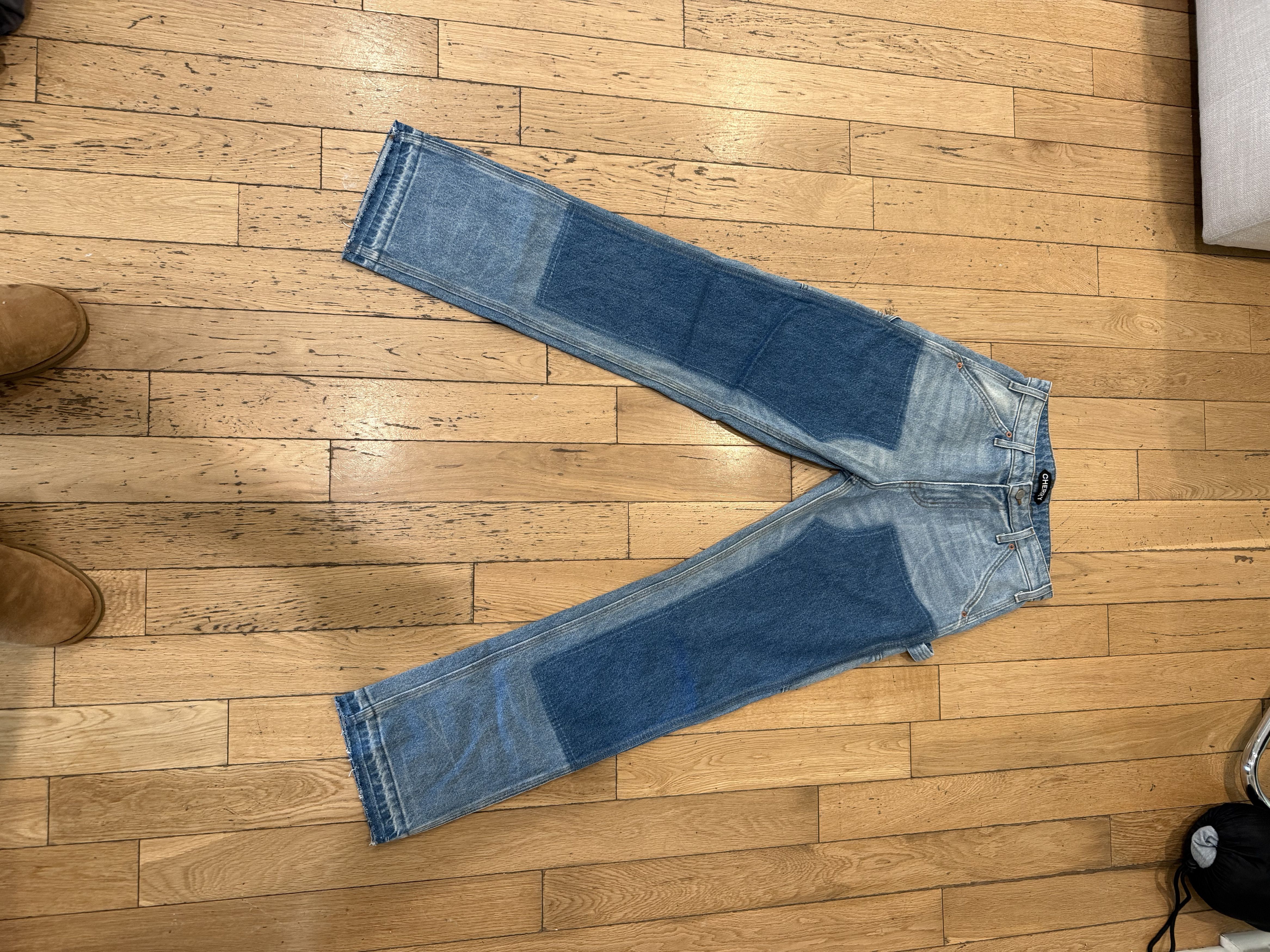 Two Tone Denim Carpenter Pants