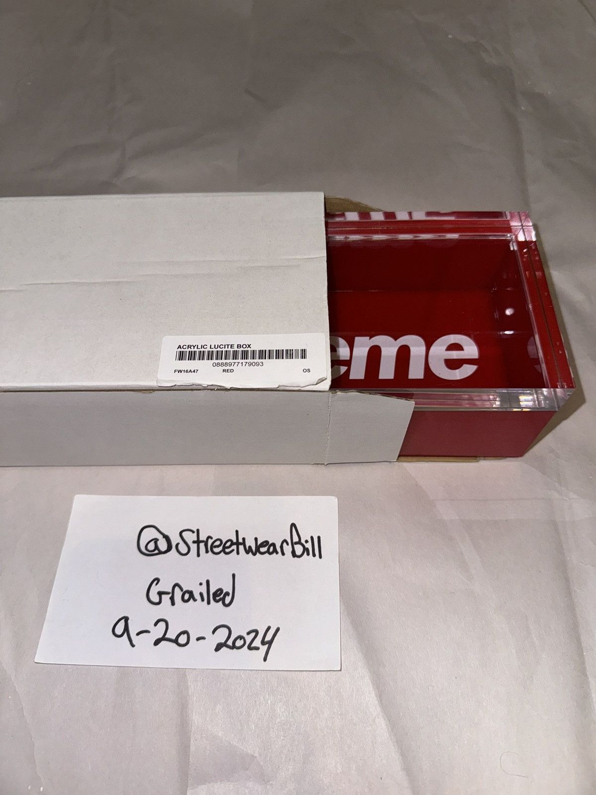 Supreme Supreme Acrylic Lucite Box Size ONE SIZE - 9 Thumbnail