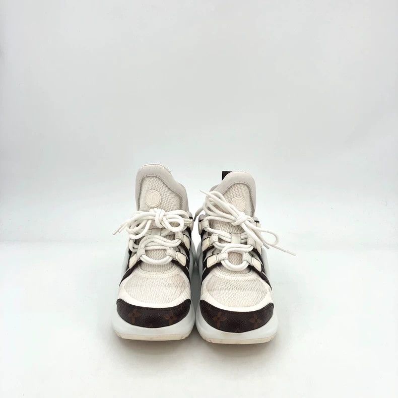 Louis Vuitton Louis Vuitton Color-block classic presbyopic lace-up platf Size US 5 / EU 37 - 3 Thumbnail