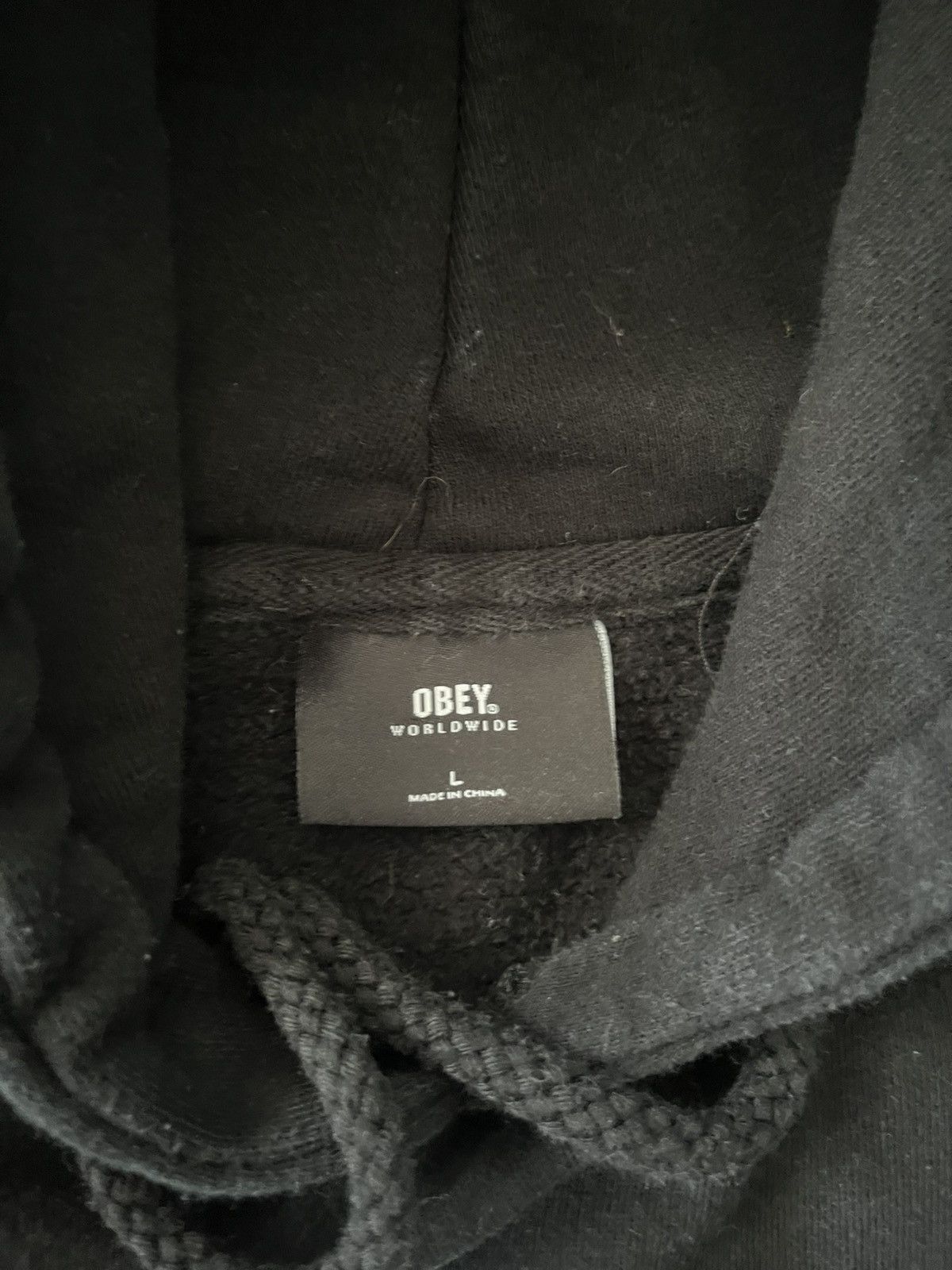 Obey Obey Lady Black Hoodir Size US L / EU 52-54 / 3 - 3 Thumbnail