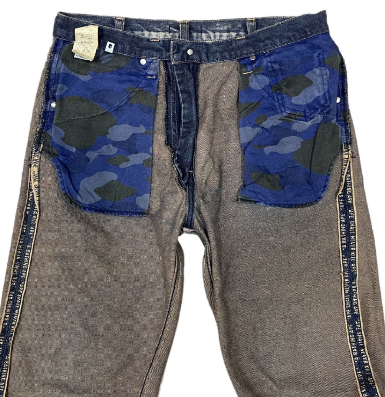 Bape A BATHING APE Made in Japan Selvedge Denim Size US 33 - 5 Thumbnail