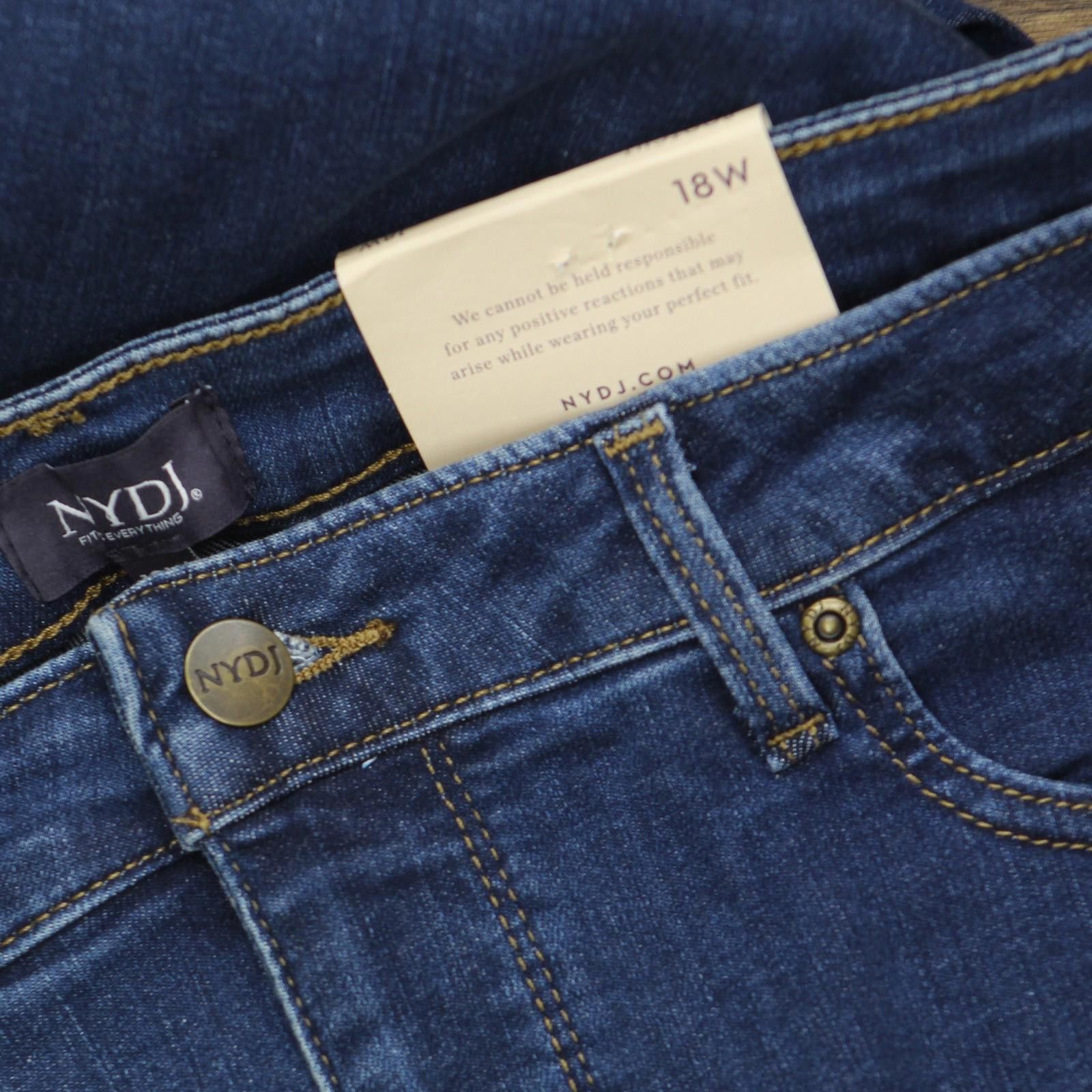 Other Nwt Nydj High Rise Bootcut Jeans Wpribb8516 Quinn Blue 18w Size 40" / US 18 - 4 Thumbnail