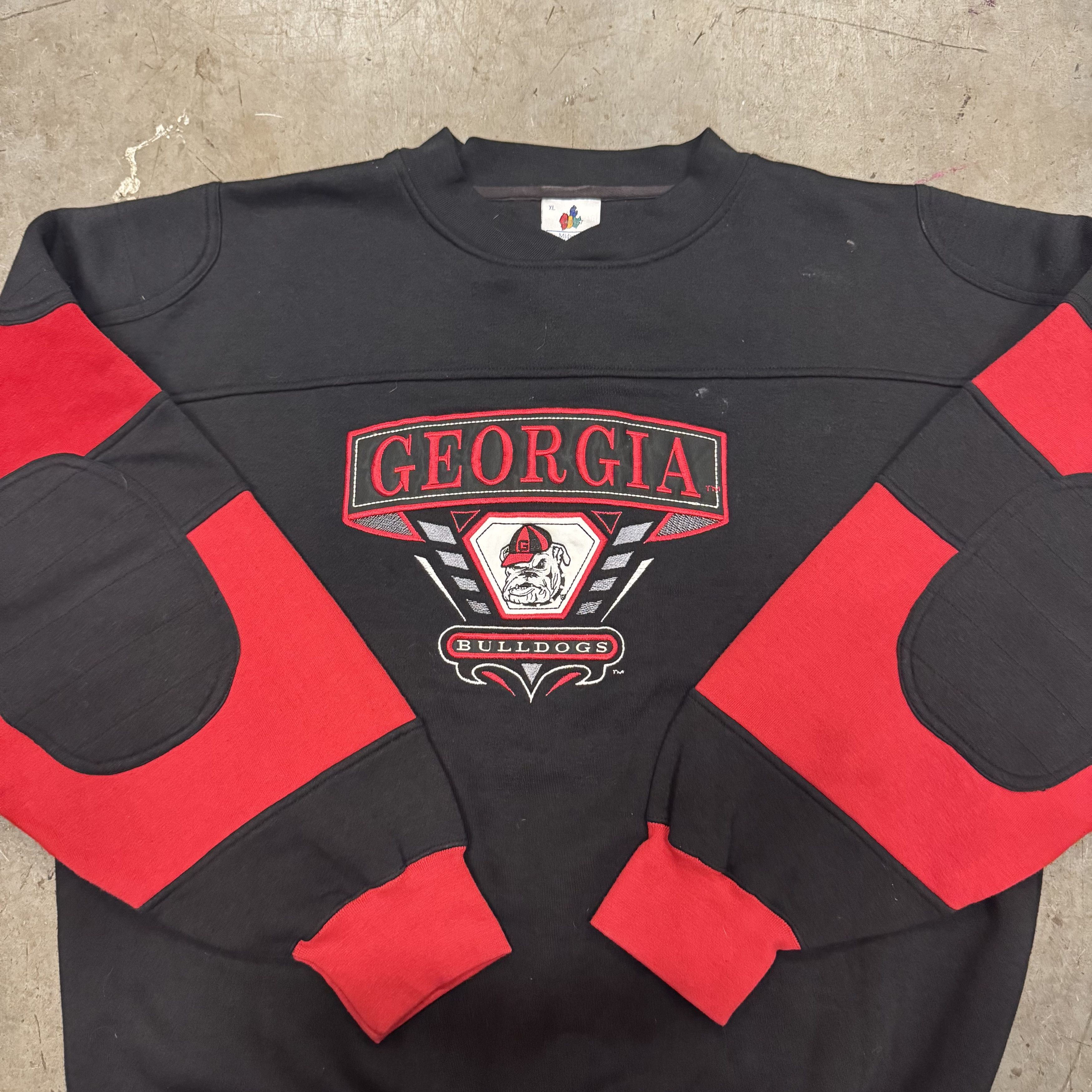 Vintage VTG 90s Georgia Bulldogs Heavyweight Rugby Style Sweatshirt Size US XL / EU 56 / 4 - 3 Thumbnail