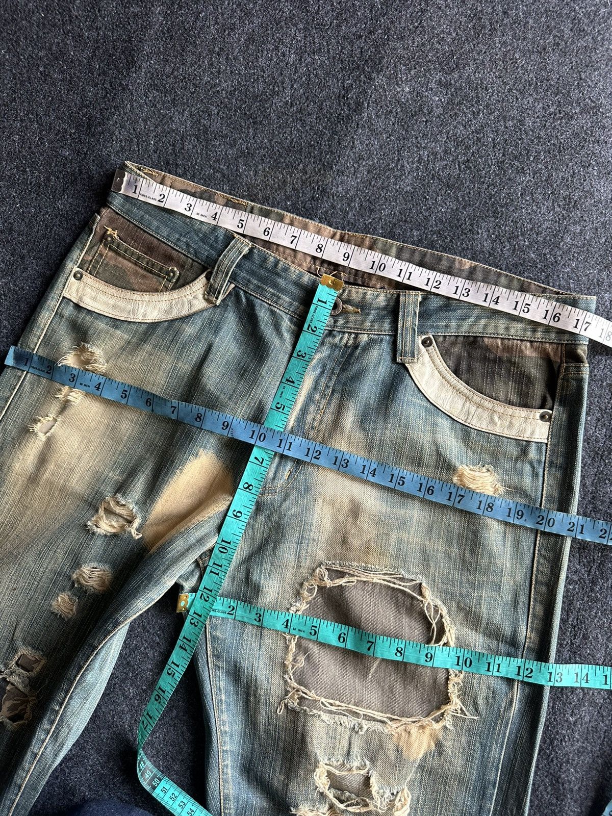 14th Addiction United Superior Baggy Rusty Mudwash Denim W34 D127 Size US 34 / EU 50 - 6 Thumbnail