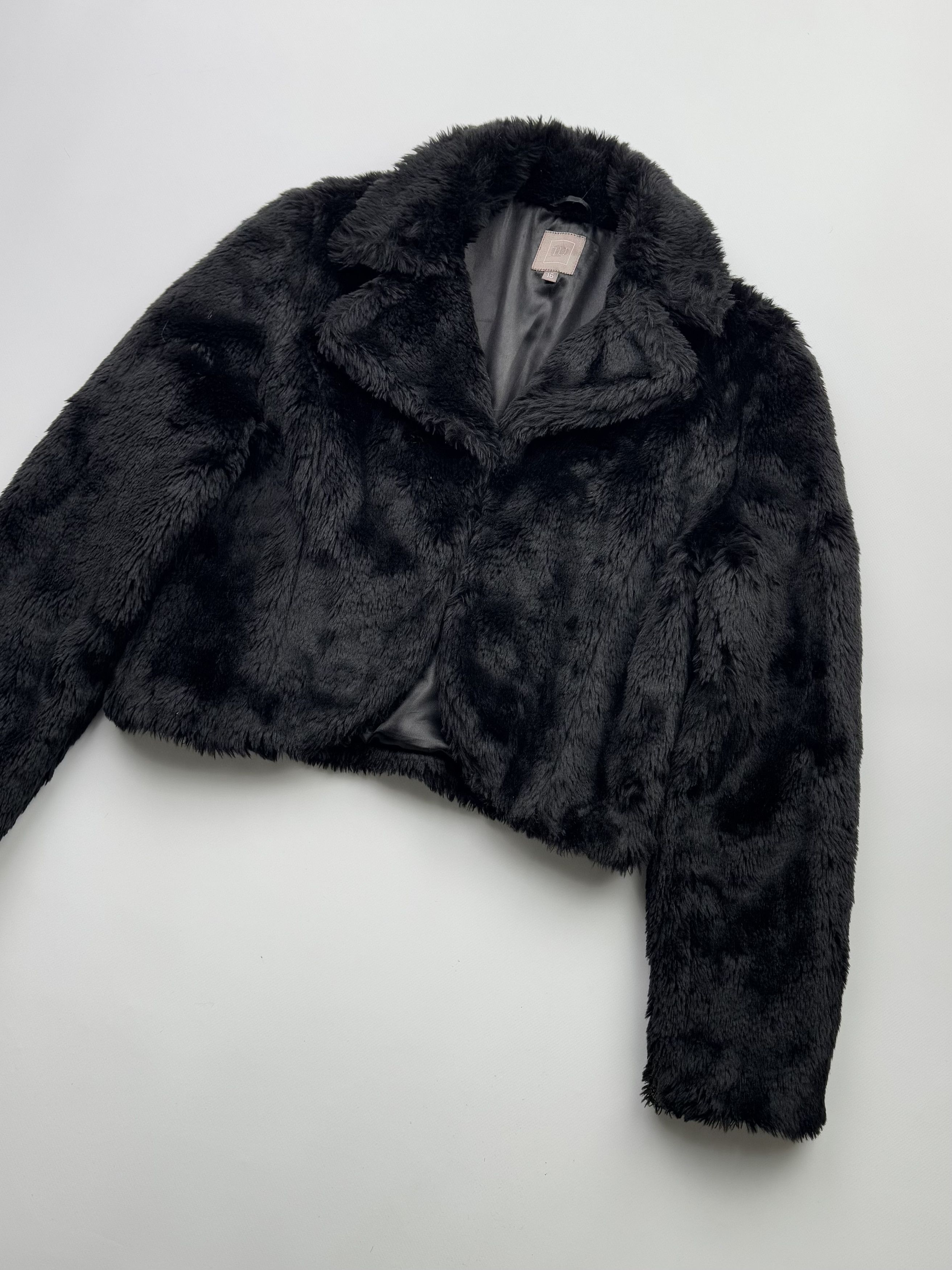 Japanese Brand Vintage Cropped Faux Fur Jacket B393(V453)E2 Size M / US 6-8 / IT 42-44 - 3 Thumbnail