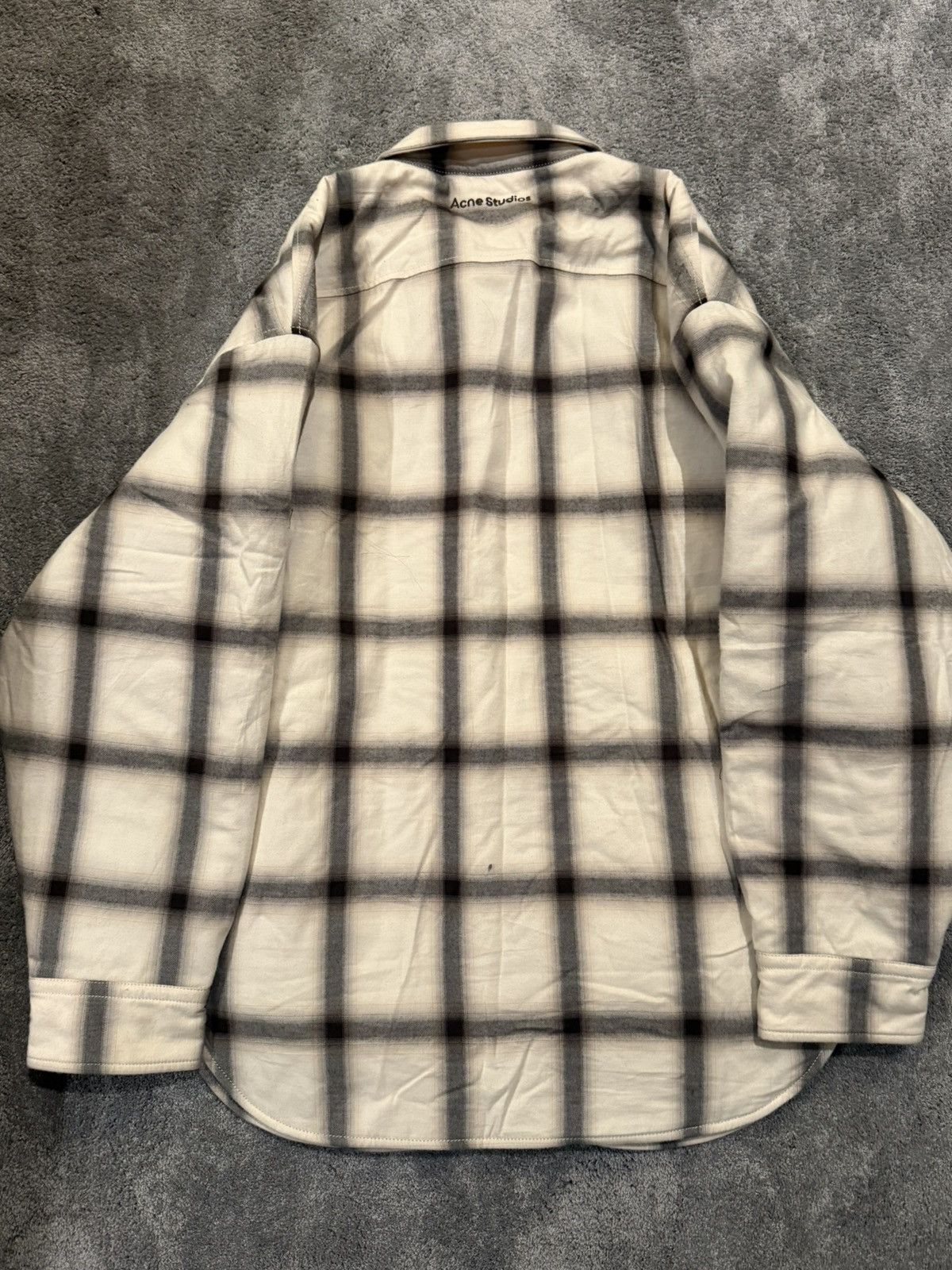 Acne Studios ACNE STUDIOS FLANNEL BUTTON-UP SHIRT SIZE 50 Size US M / EU 48-50 / 2 - 12 Thumbnail