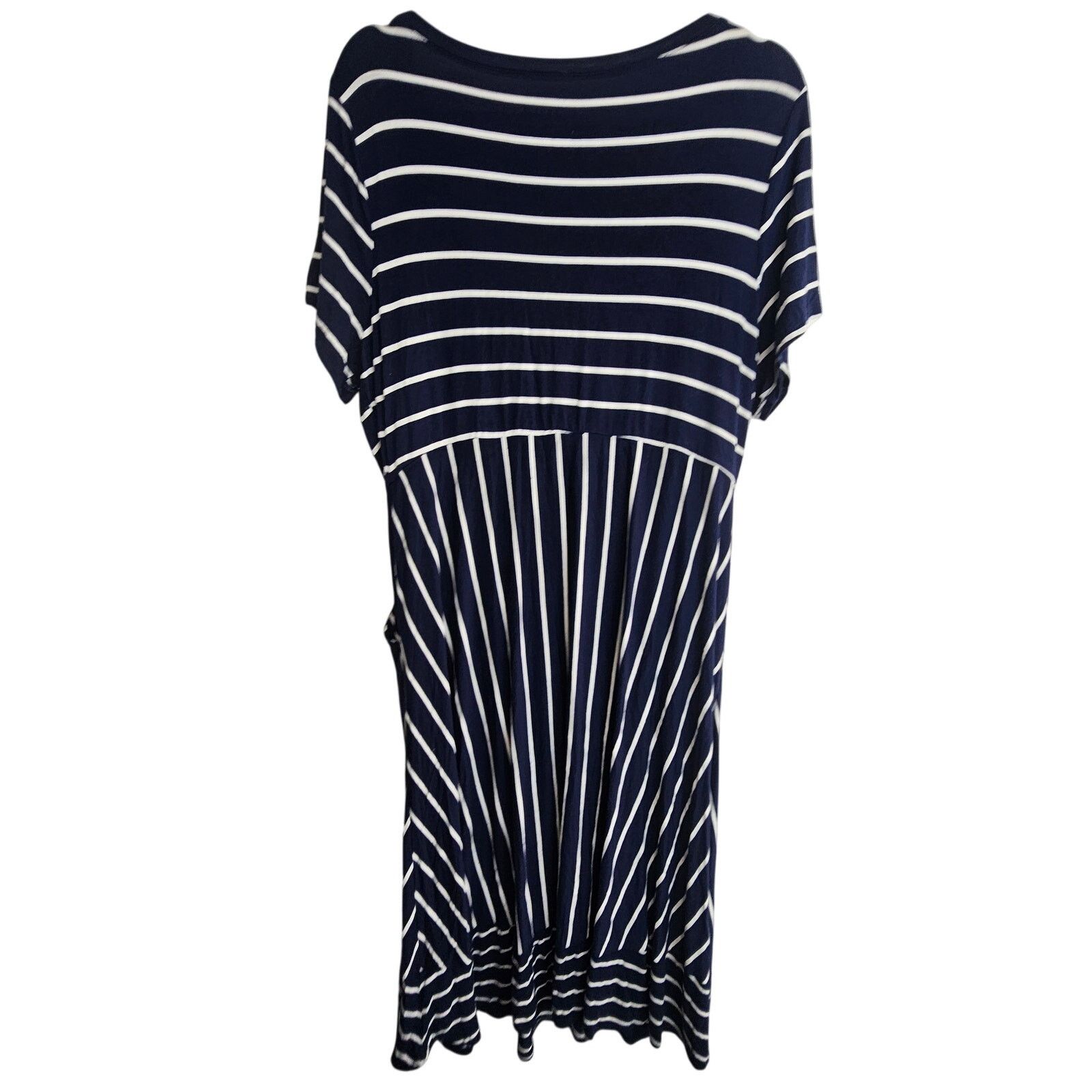 Torrid Torrid Super Soft Striped Midi Dress Plus Size 1X Stretch Size XXL / US 16-18 / IT 52-54 - 8 Thumbnail
