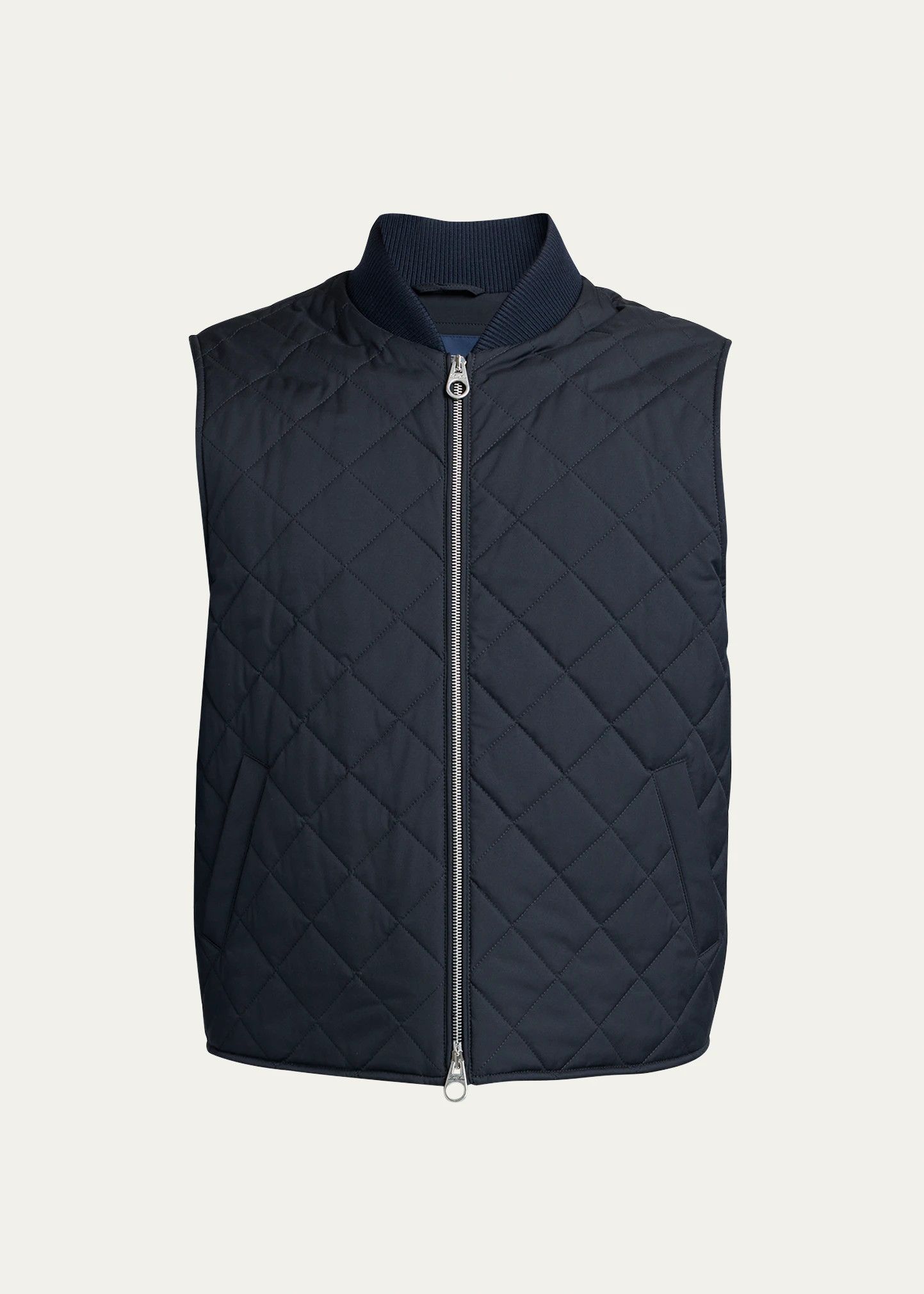 image of Loro Piana O1W1Db10224 Vest In Blue & Navy in Blue/Navy, Men's (Size Small)