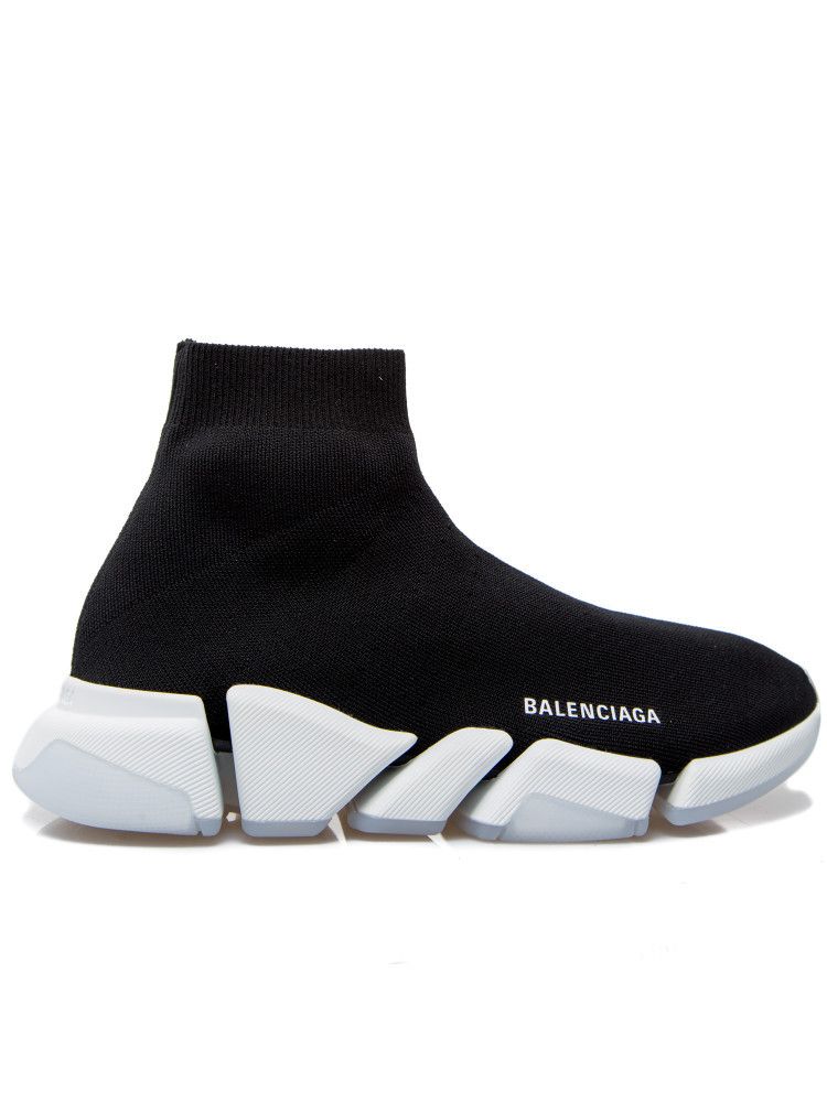 Balenciaga o1mt1gz1024 Speed 2.0 Clear Sole Recycled Knit Sneaker Black Size US 10 / EU 43 - 1 Thumbnail