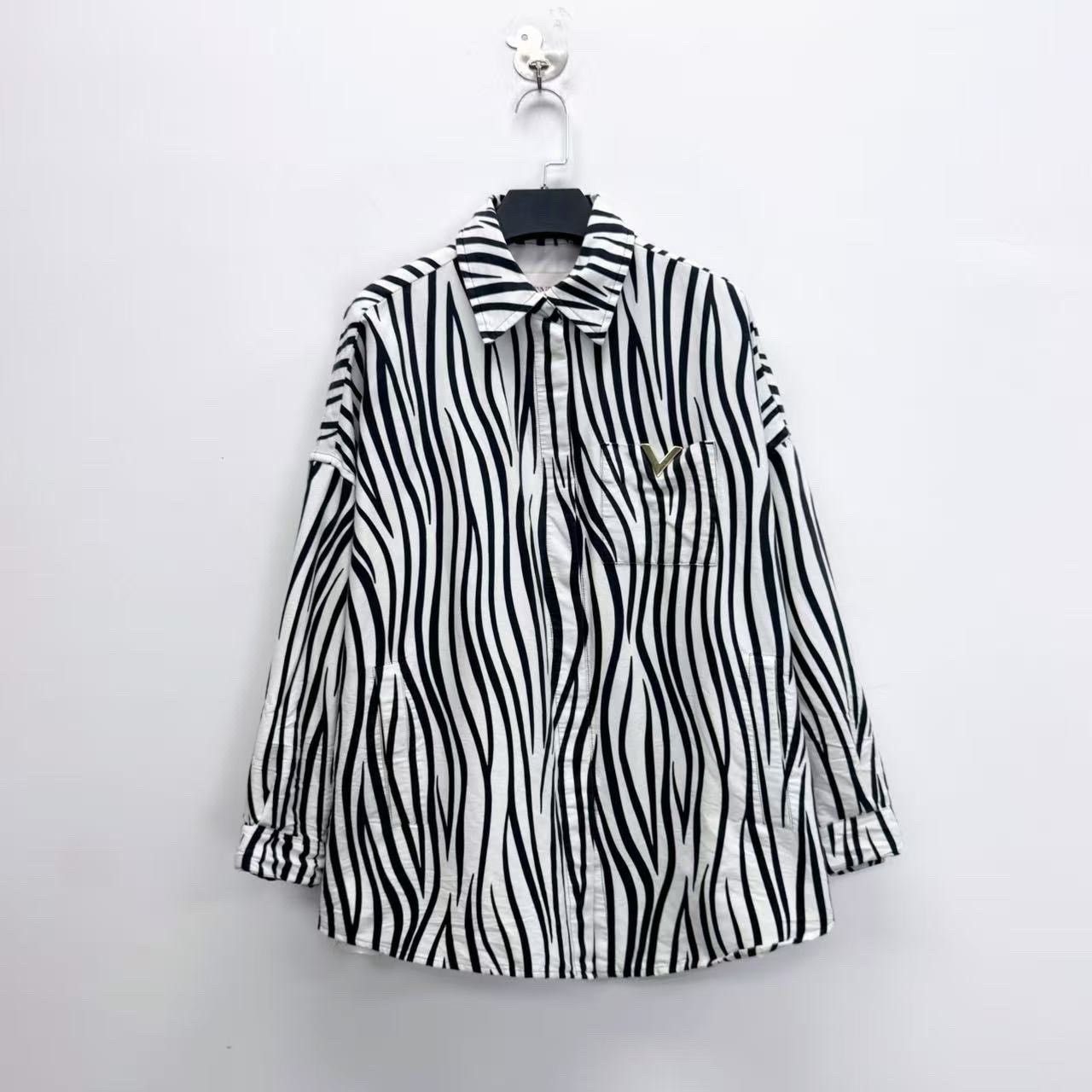 Valentino Valentino Zebra Stripe Long Shirt Jacket Size US M / EU 48-50 / 2 - 1 Thumbnail