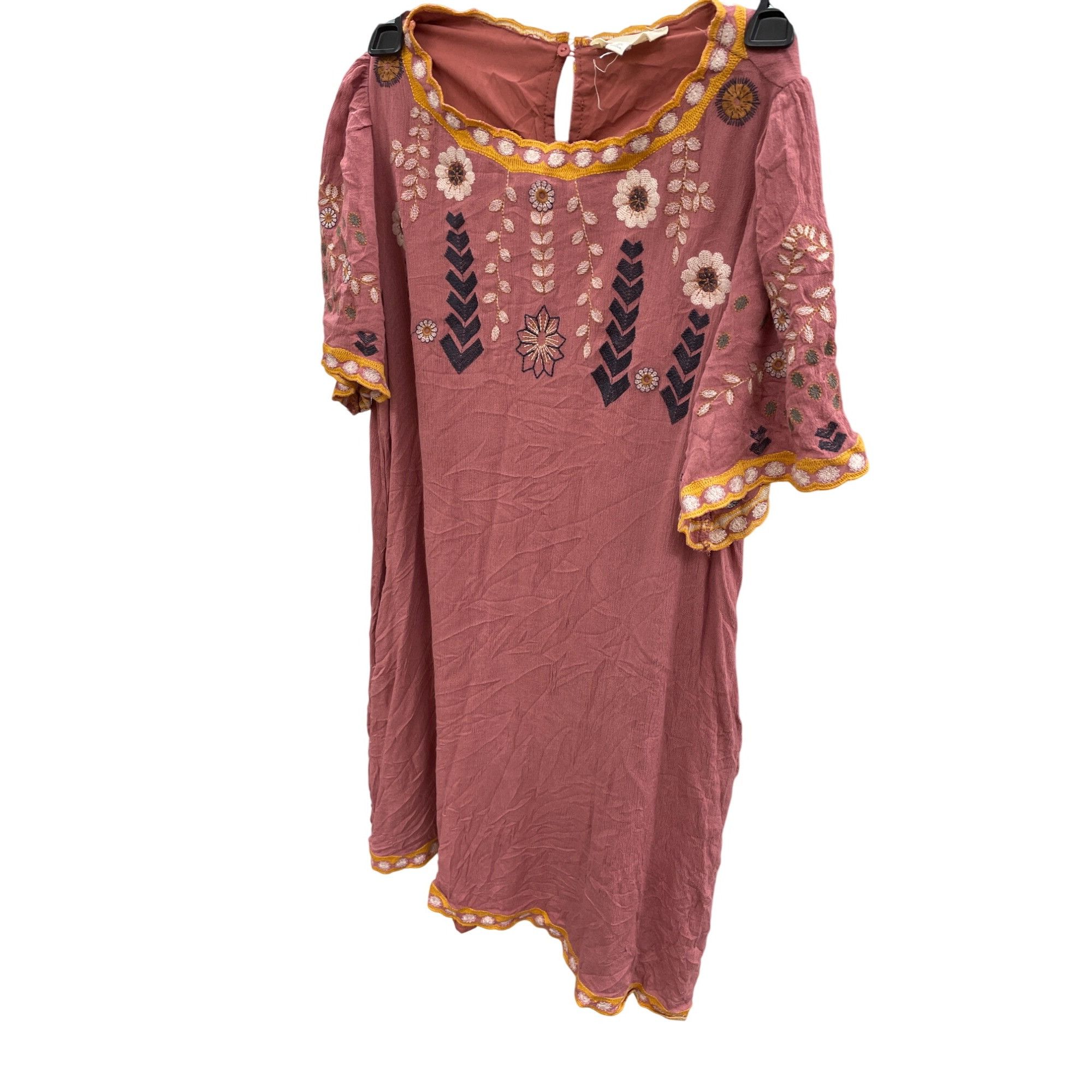 Other Mello Day womans coral Embroidered Rayon Bohemian Dress Size Size M / US 6-8 / IT 42-44 - 13 Thumbnail