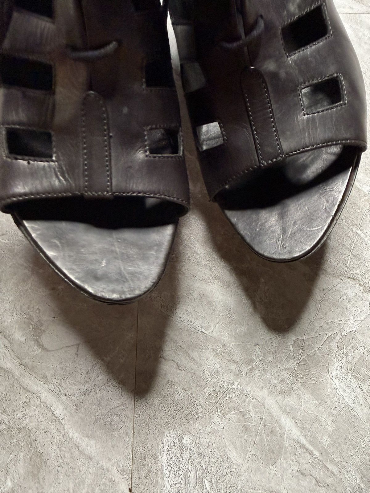 Helmut Lang Vintage Archival Helmut Lang Open Toe Wedge Sandals Size US 7 / IT 37 - 9 Thumbnail