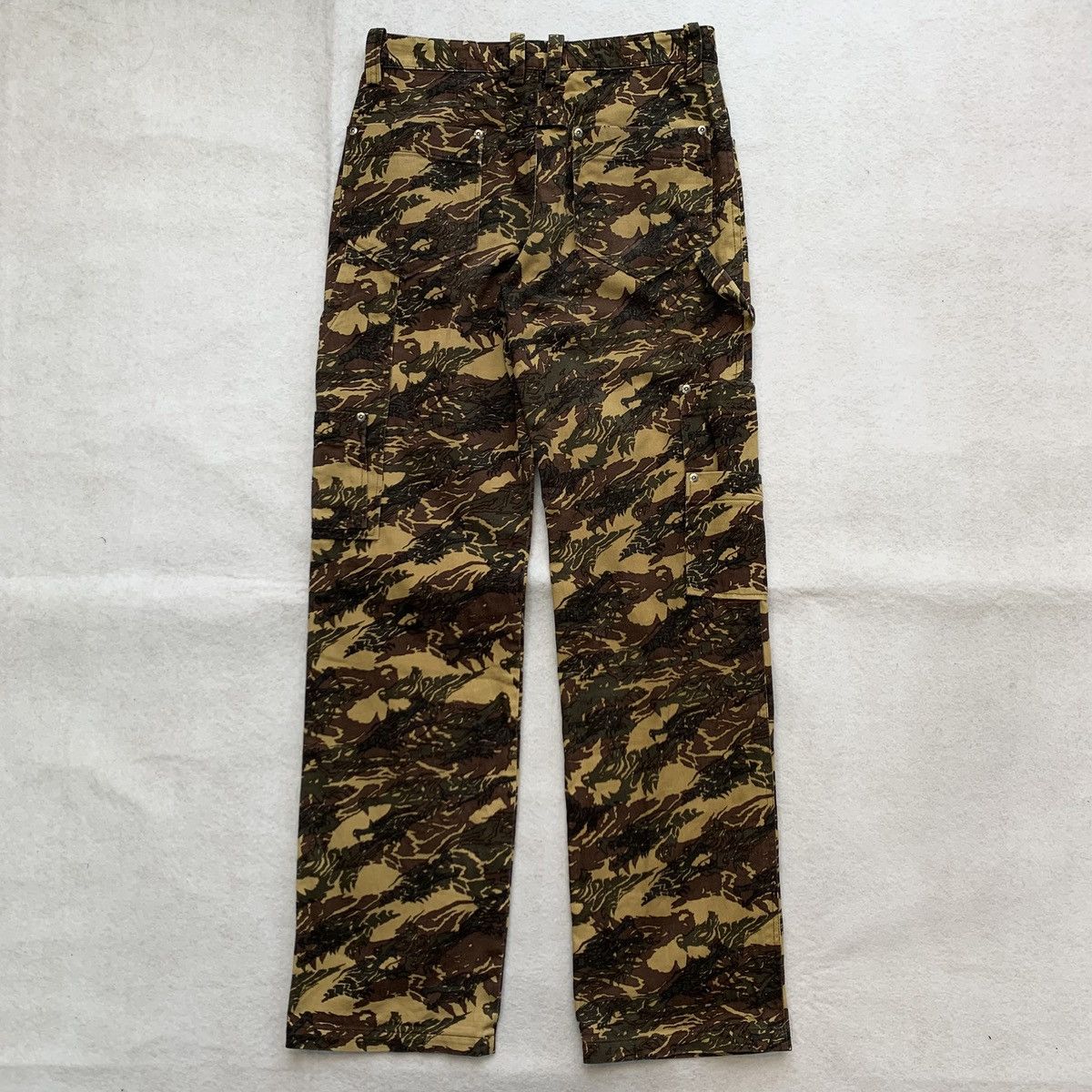 20471120 20471120 "Dragon & Tiger" Camo Carpenter Pants Size US 30 / EU 46 - 2 Thumbnail