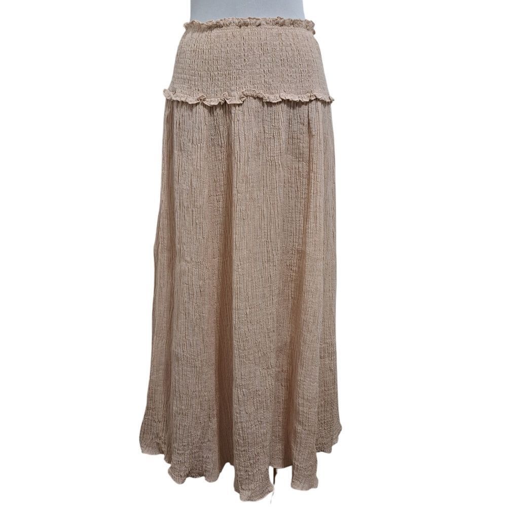 Zimmermann Zimmermann Bayou Elegant Shirred Crinckled Cotton Blend Crea Size 28" / US 6 / IT 42 - 1 Thumbnail