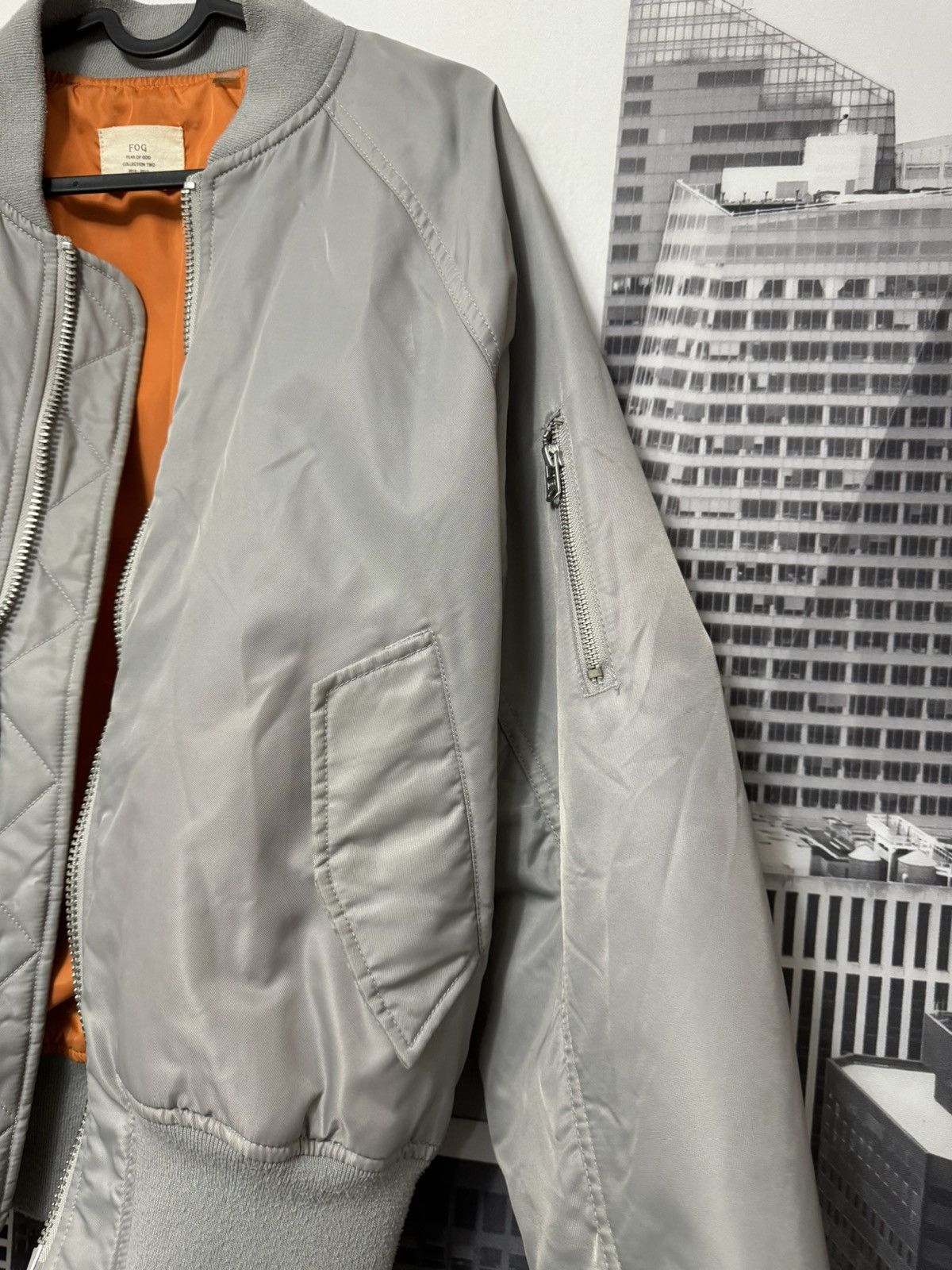 Fear of God 💥FOG Fear of God Collection Two Bomber Jacket Silver SZ S Size US S / EU 44-46 / 1 - 12 Thumbnail