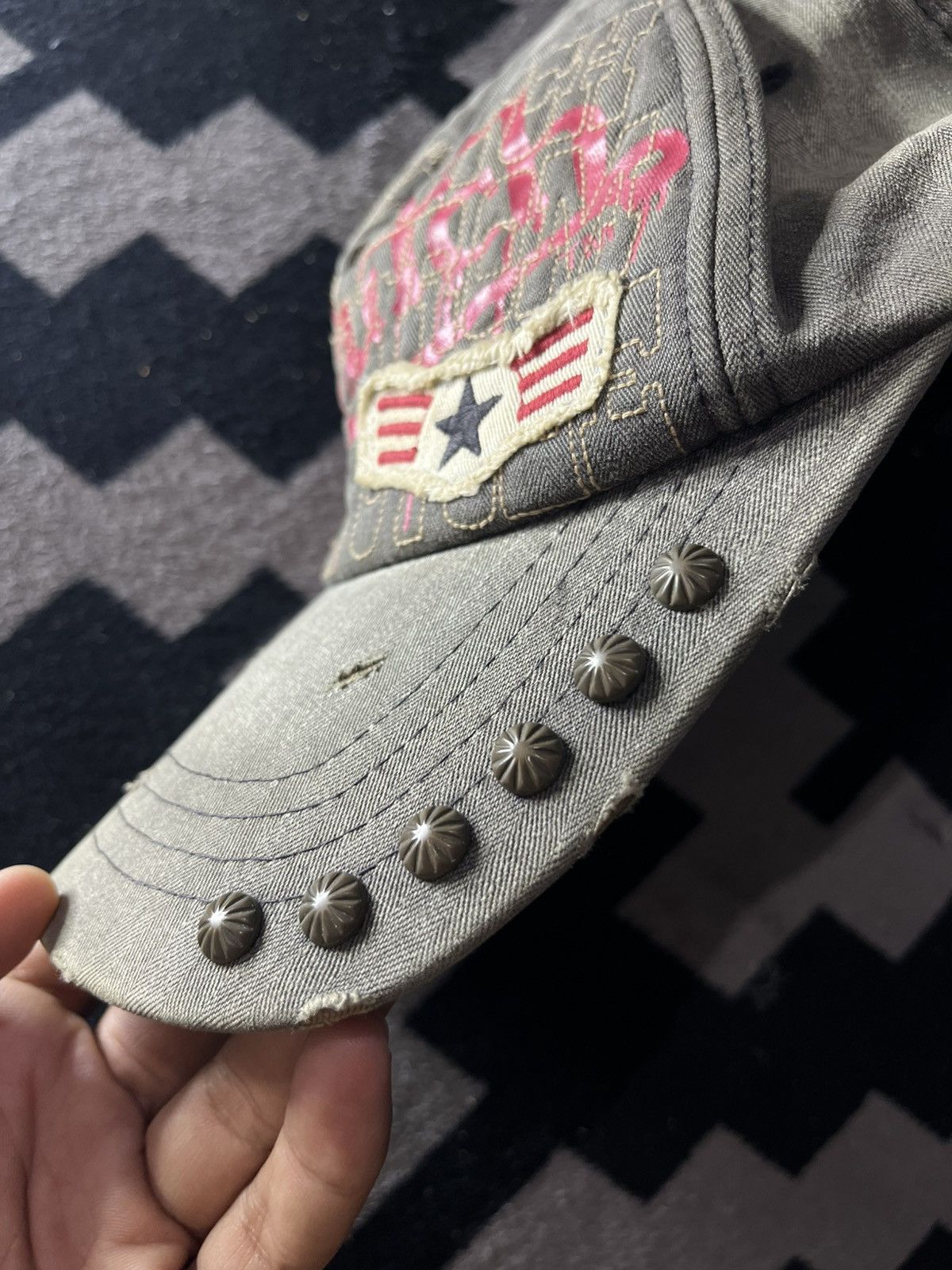 Von Dutch Vintage von dutch distressed studed hats Size ONE SIZE - 4 Thumbnail
