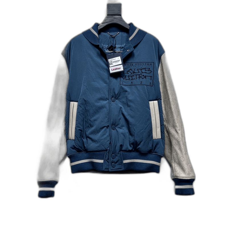 Louis Vuitton Louis Vuitton Lettering Embroidered Baseball Jacket-2506 Size US L / EU 52-54 / 3 - 1 Thumbnail