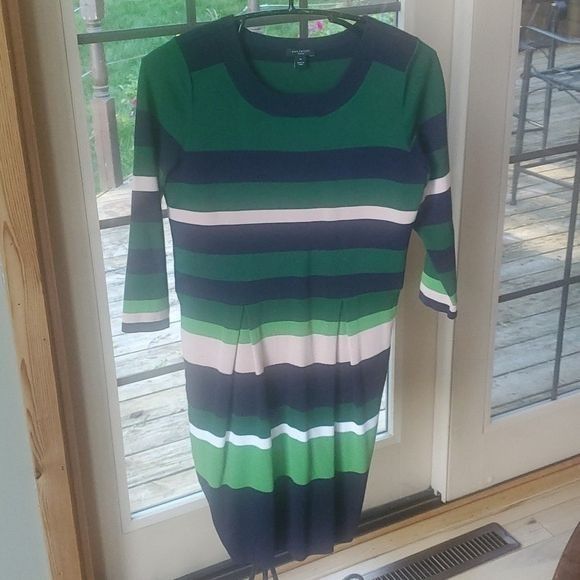 Ann Taylor Ann Taylor Colorblock Striped Knit Elegant 3/4 Sleeve Sz. SP Size S / US 4 / IT 40 - 4 Thumbnail