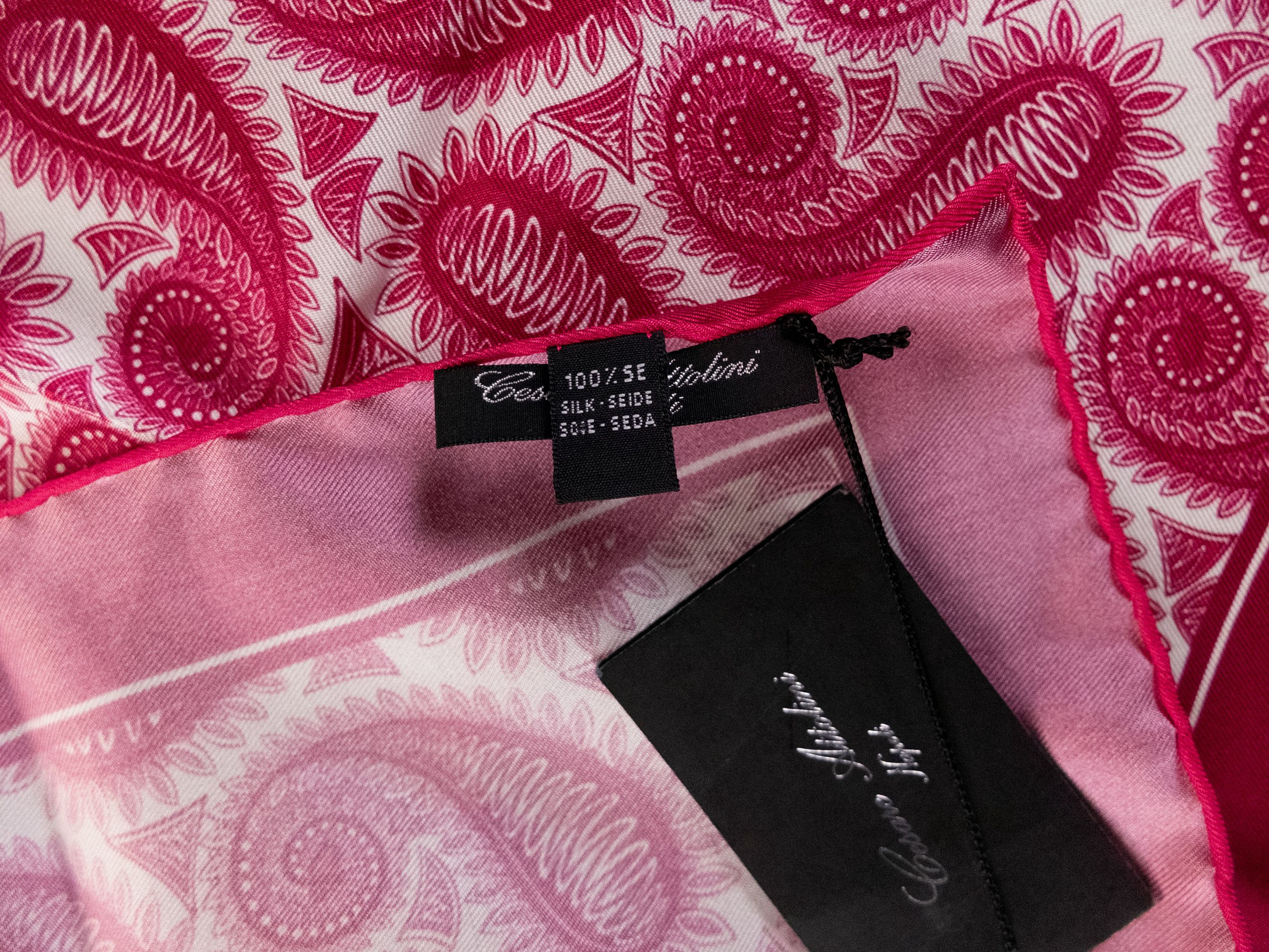 Cesare Attolini CESARE ATTOLINI pink paisley print silk pocket square q Size ONE SIZE - 3 Thumbnail