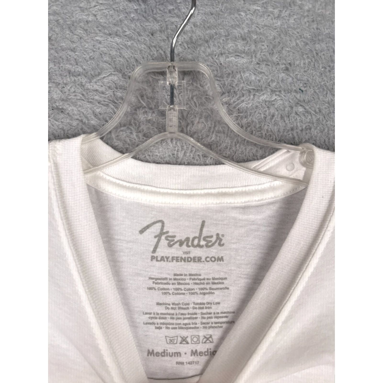 Fender Fender Shirt Men Medium White Red 1964 Stratocaster 100% Cotton NEW T-Shirt Mens Short Sleeve Crew Neck Jersey Size US M / EU 48-50 / 2 - 7 Thumbnail
