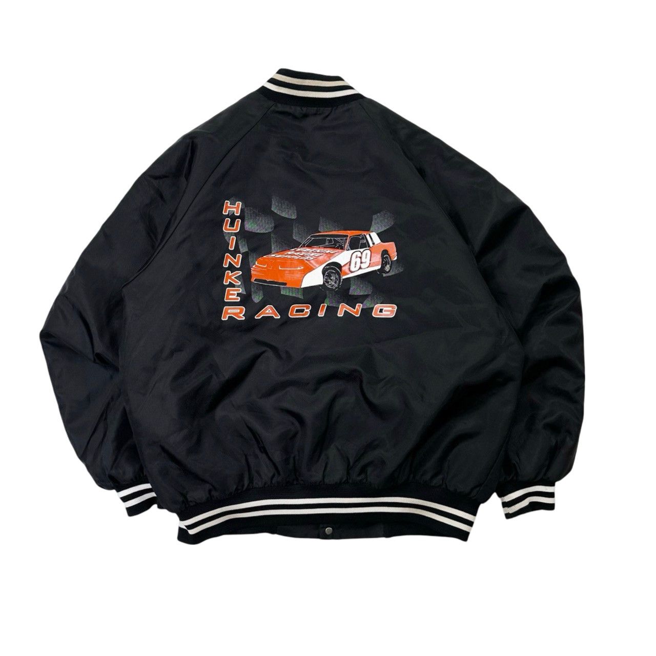 Vintage Vintage 90s Huinker Racing Big Print Button Up Light Jacket Size US XL / EU 56 / 4 - 2 Thumbnail