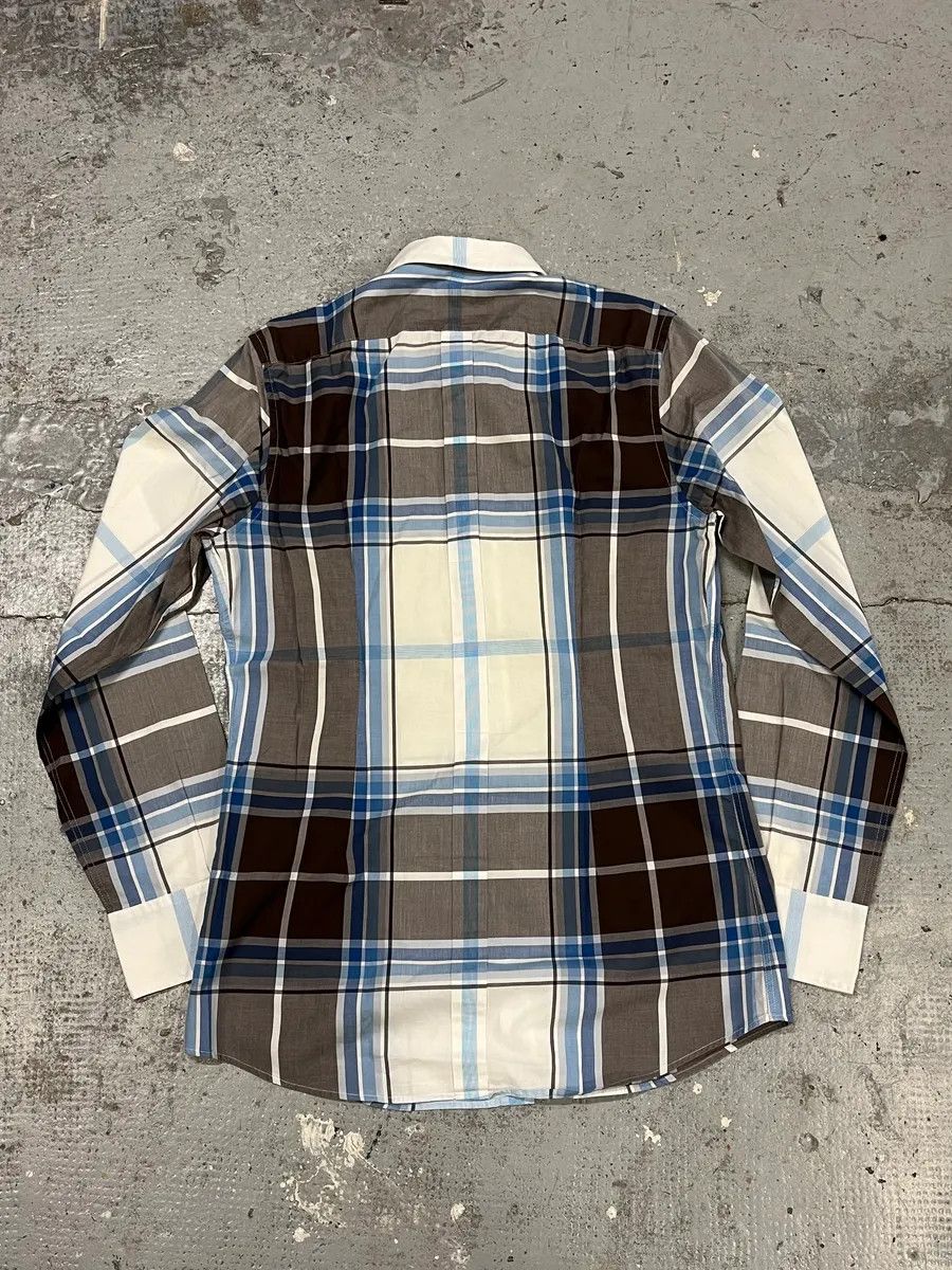 Dolce & Gabbana 2000s Dolce & Gabbana White & Brown Checkered Shirt Size US M / EU 48-50 / 2 - 6 Thumbnail