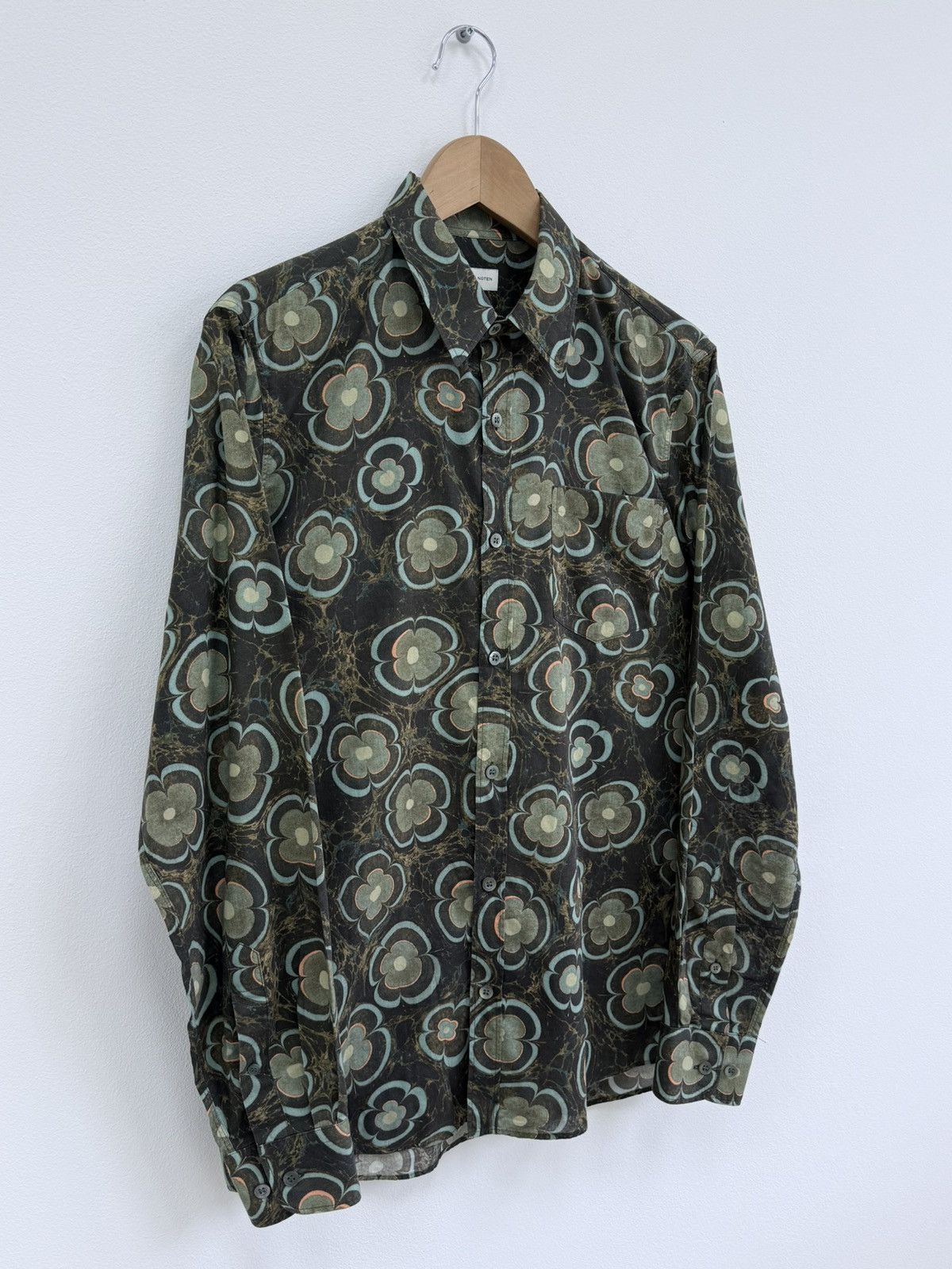 Dries Van Noten Dries Van Noten Floral Print Button Up Shirt Size US M / EU 48-50 / 2 - 2 Thumbnail