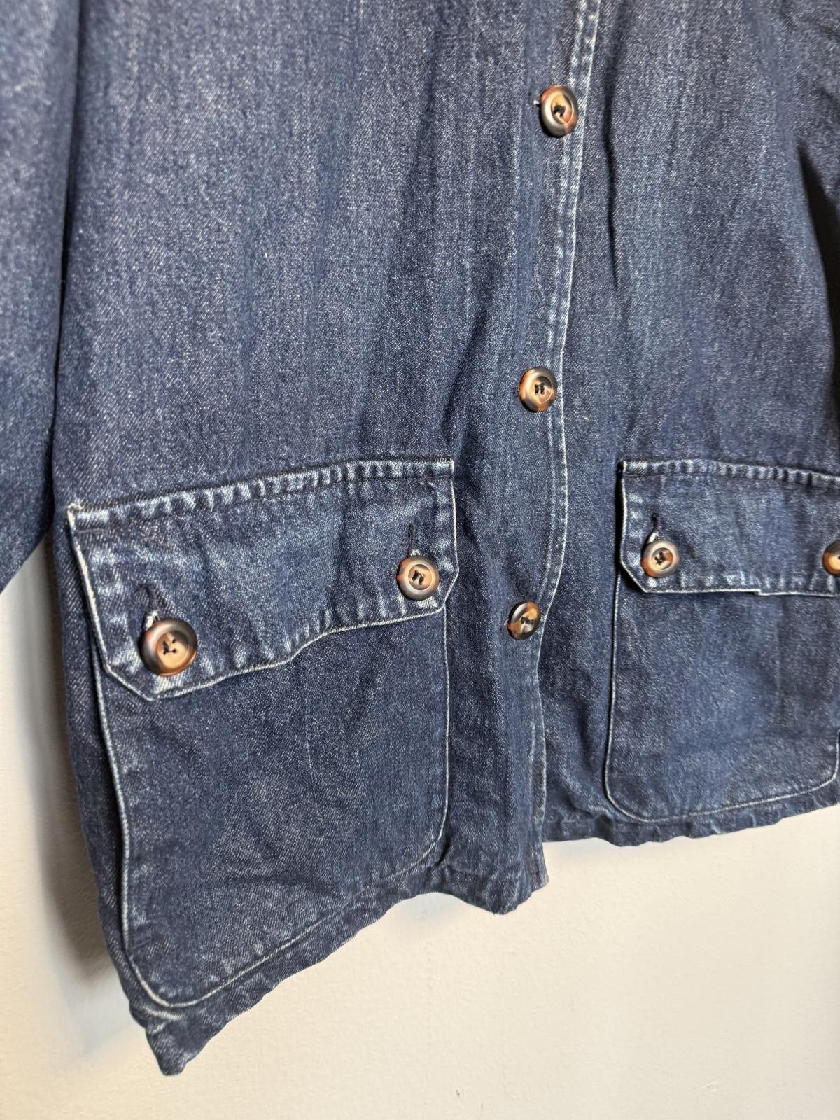 St. Johns Bay Denim Hunter Coat with Corduroy Collar and Plaid Lining Size S / US 4 / IT 40 - 7 Thumbnail