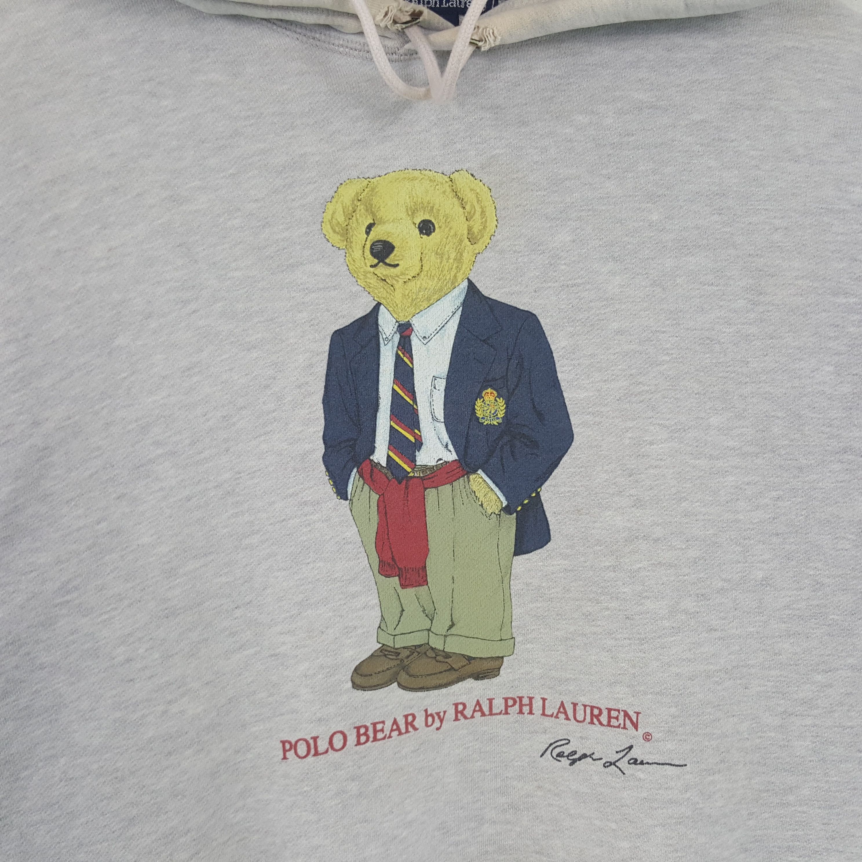Polo Ralph Lauren × Ralph Lauren × Vintage Vintage Polo Bear by Ralph Lauren American Designer Hoodies Size US L / EU 52-54 / 3 - 2 Thumbnail