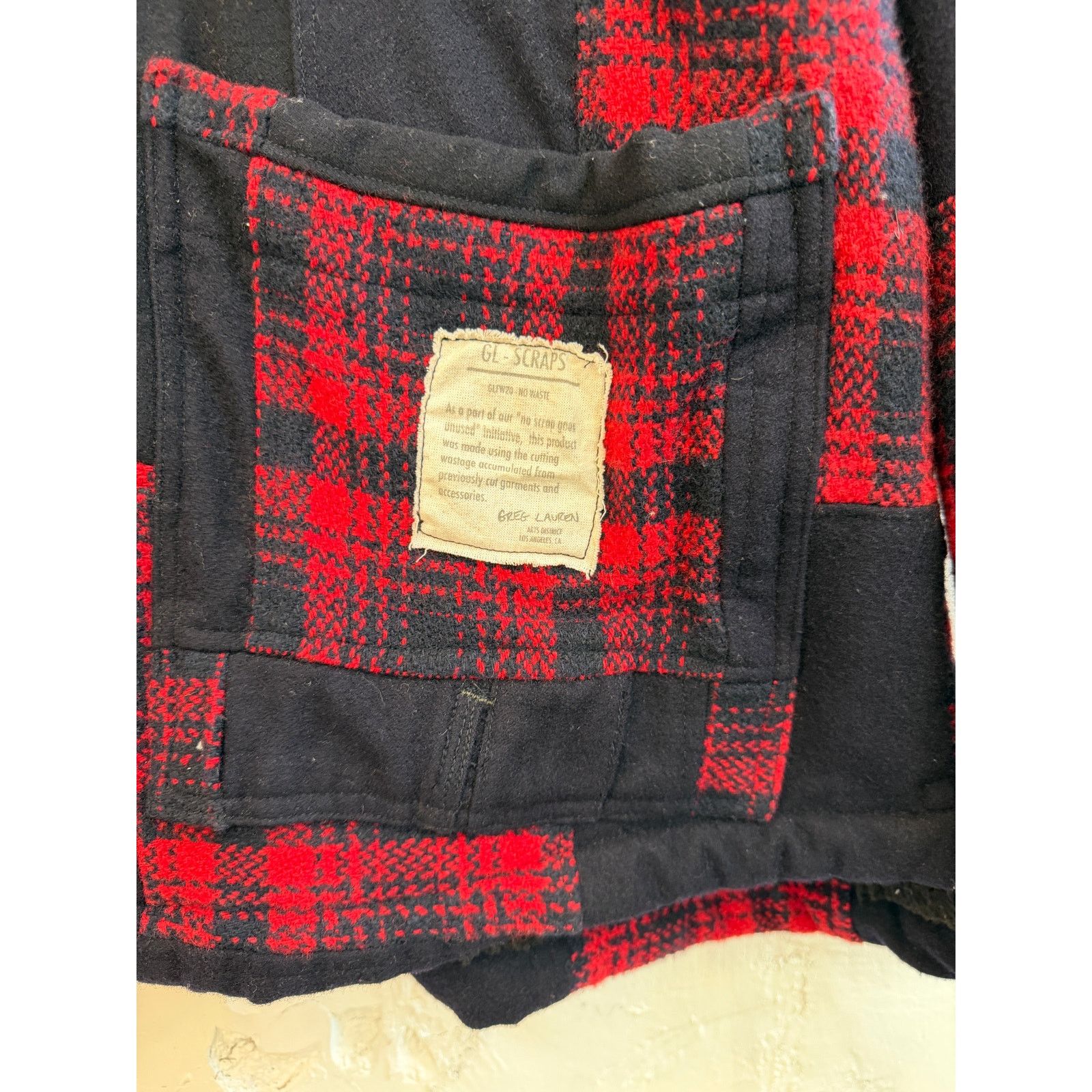 Greg Lauren Greg Lauren SAMPLE Scrapwork Sailor Plaid Boxy Hooded Jacket Size US XL / EU 56 / 4 - 4 Thumbnail